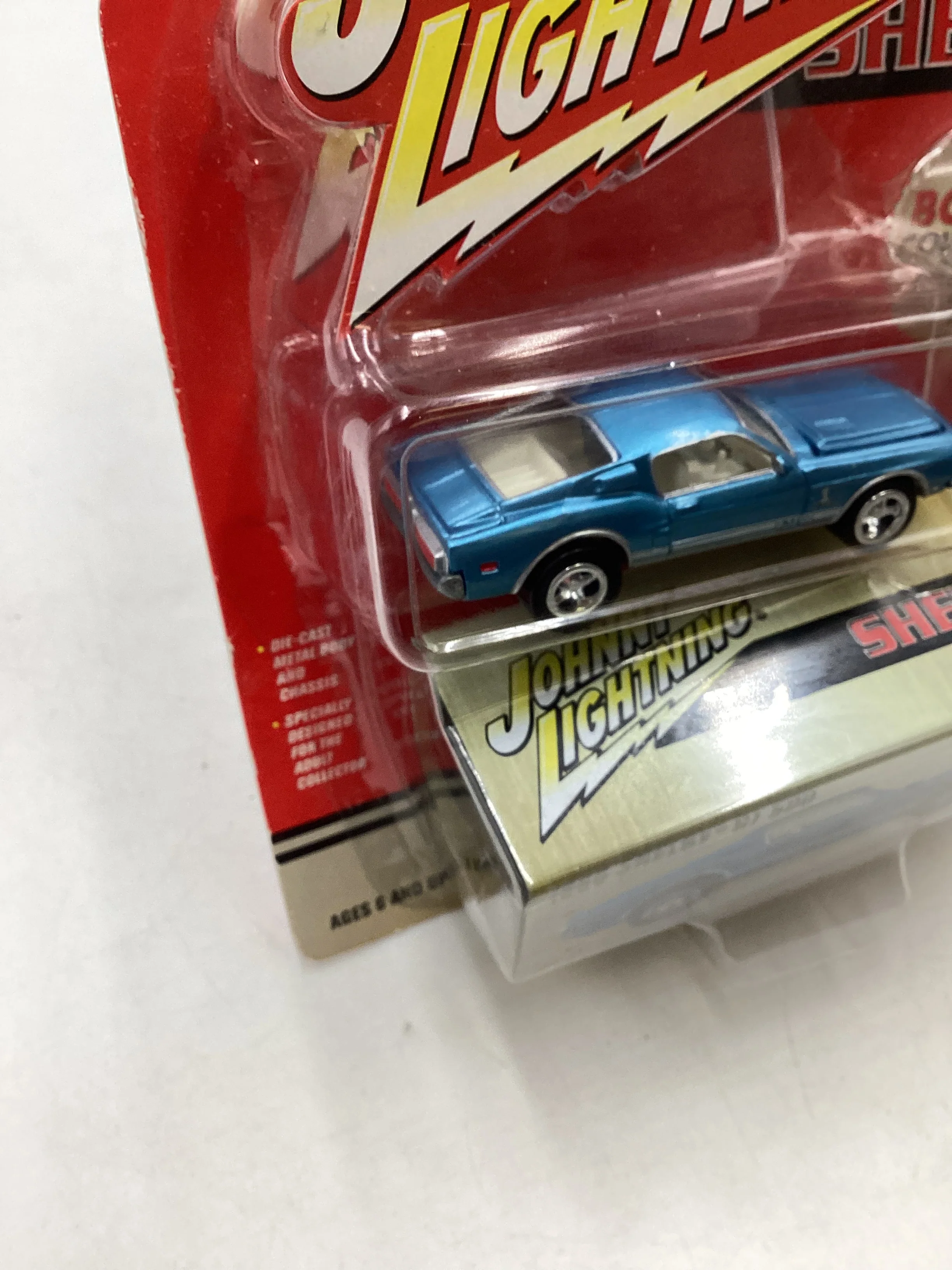 Johnny Lightning Pro Collector Series Shelby 1968 Shelby GT 500 Blue W/Tin 221H - Image 5