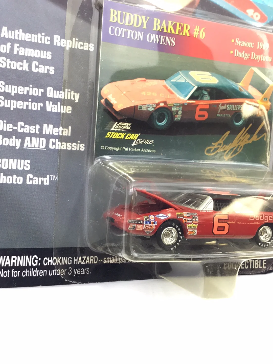 Johnny lightning Stock Car Legends #6 Buddy Baker Dodge Daytona QQ1 - Image 3