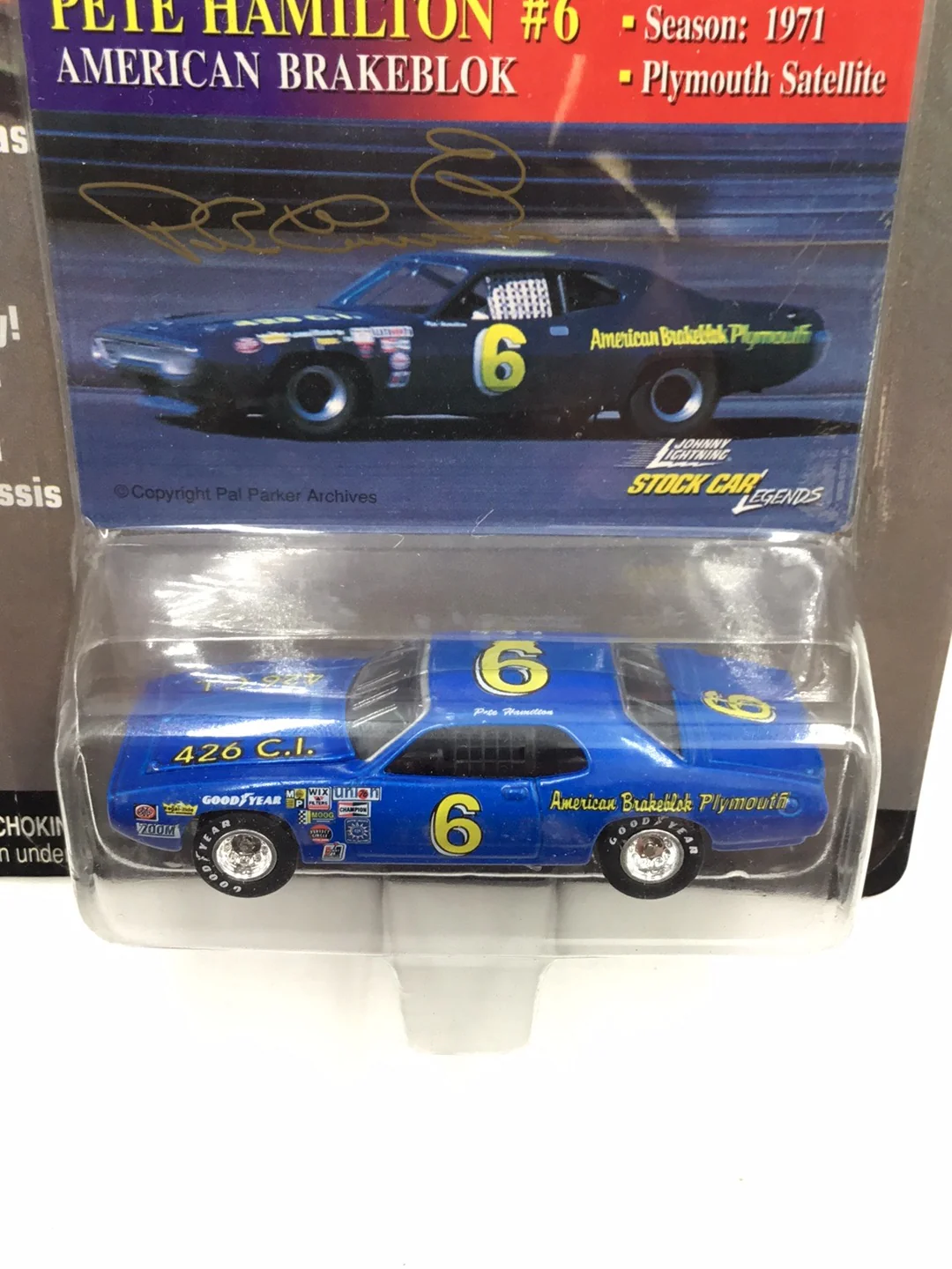 Johnny lightning Stock Car Legends #6 Pete Hamilton Plymouth Satellite QQ1 - Image 5