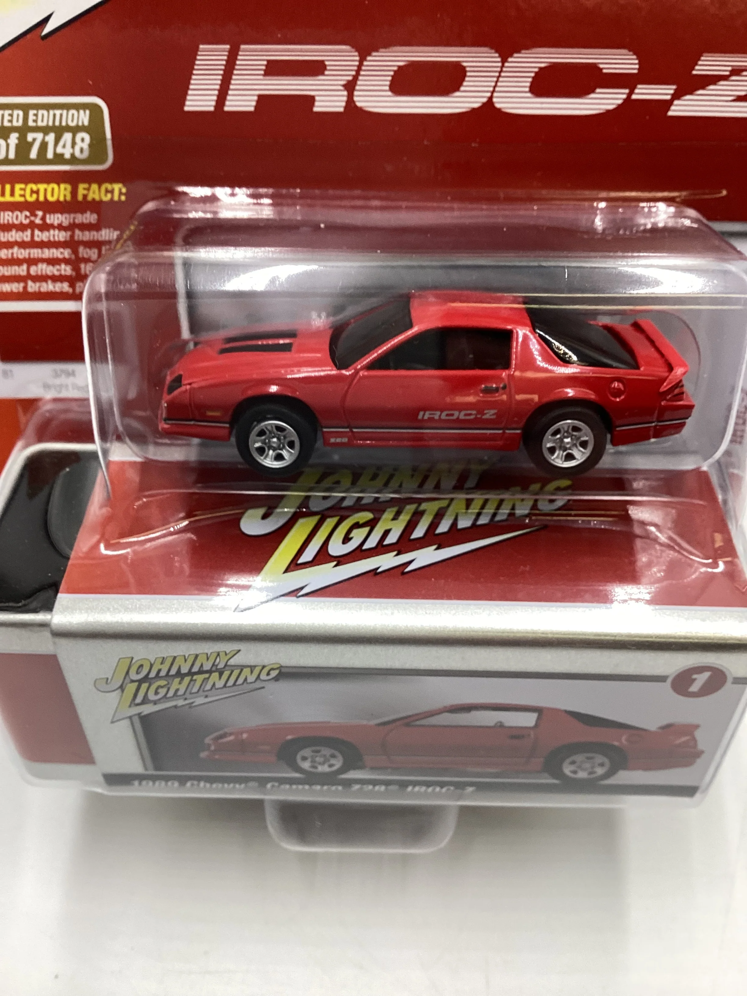 Johnny Lightning Storage Tin Release 2 Version A 1989 Chevy Camaro Z28 IROC-Z Red 221B - Image 3