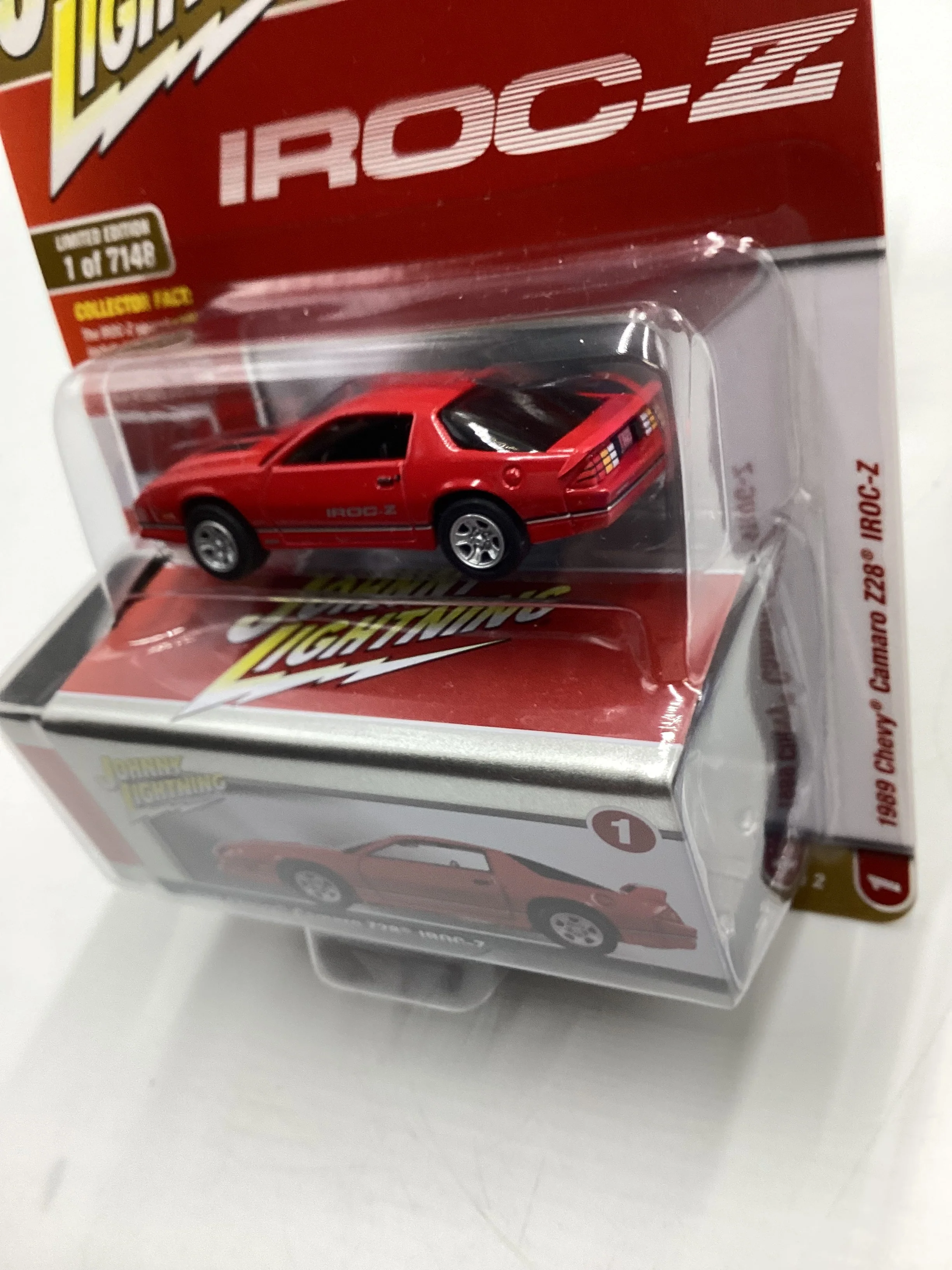 Johnny Lightning Storage Tin Release 2 Version A 1989 Chevy Camaro Z28 IROC-Z Red 221B - Image 4