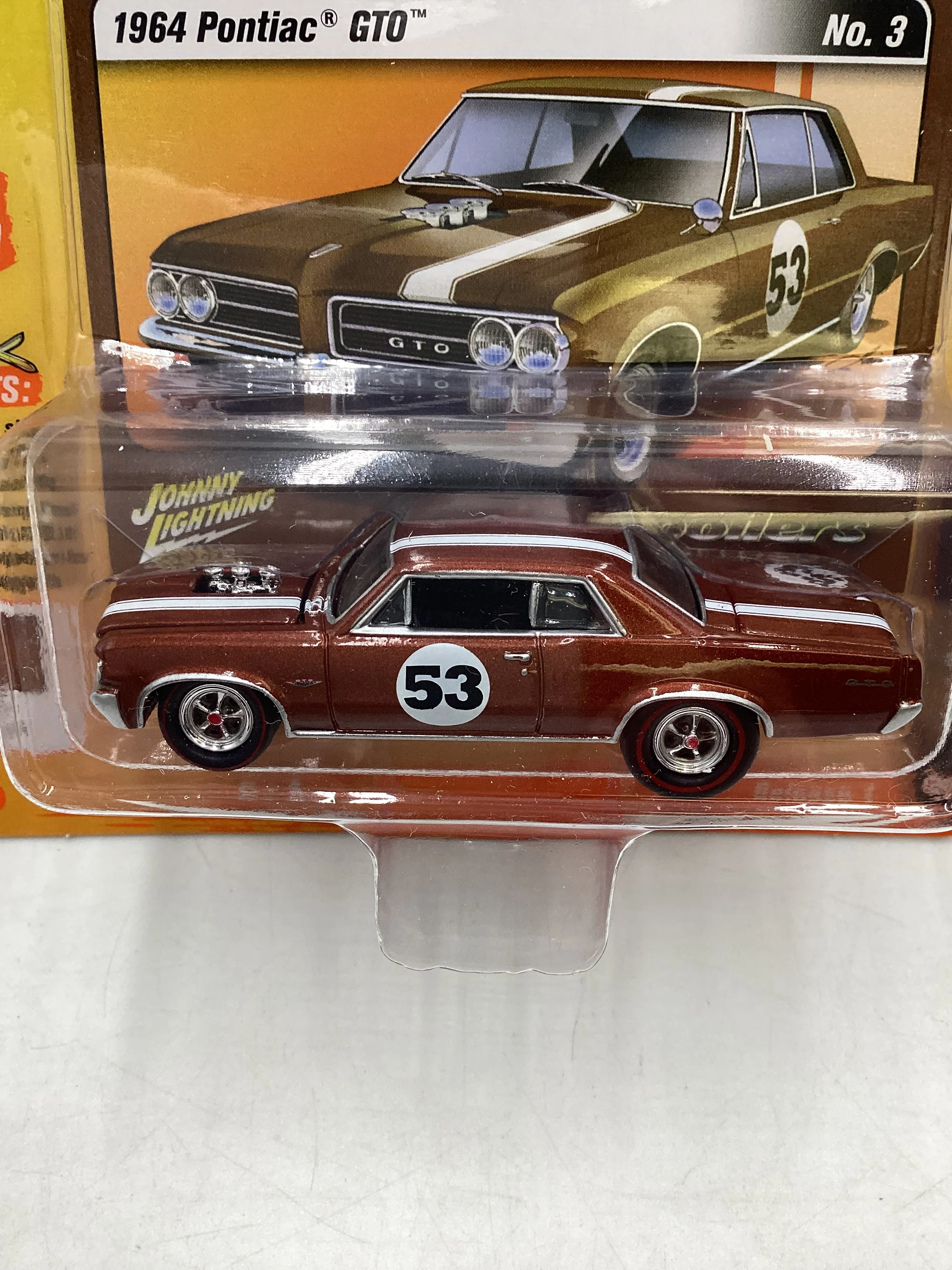 Johnny lightning Street freaks zingers Spoilers 20 Brown 1964 Pontiac GTO 277D - Image 3