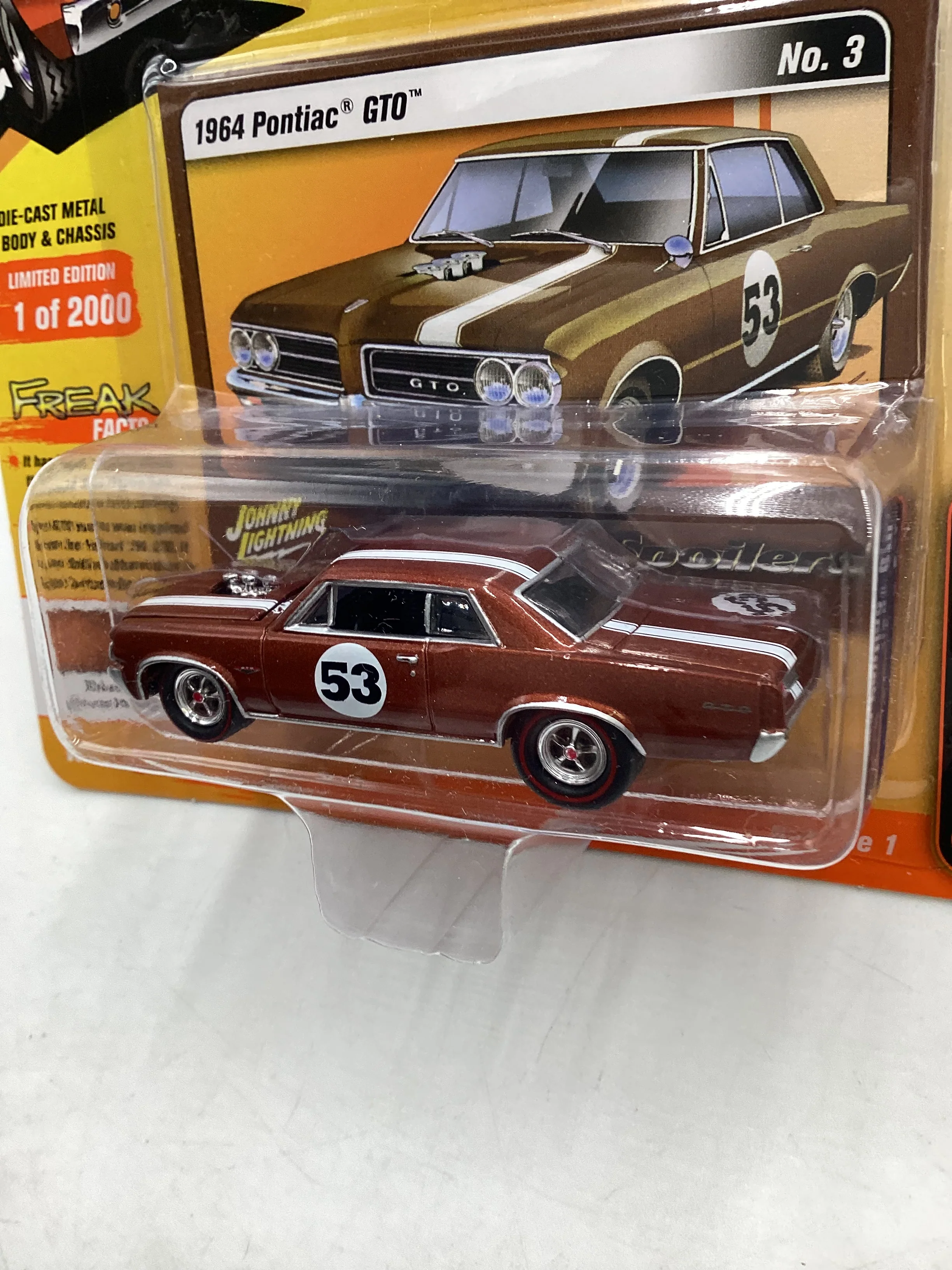 Johnny lightning Street freaks zingers Spoilers 20 Brown 1964 Pontiac GTO 277D - Image 4