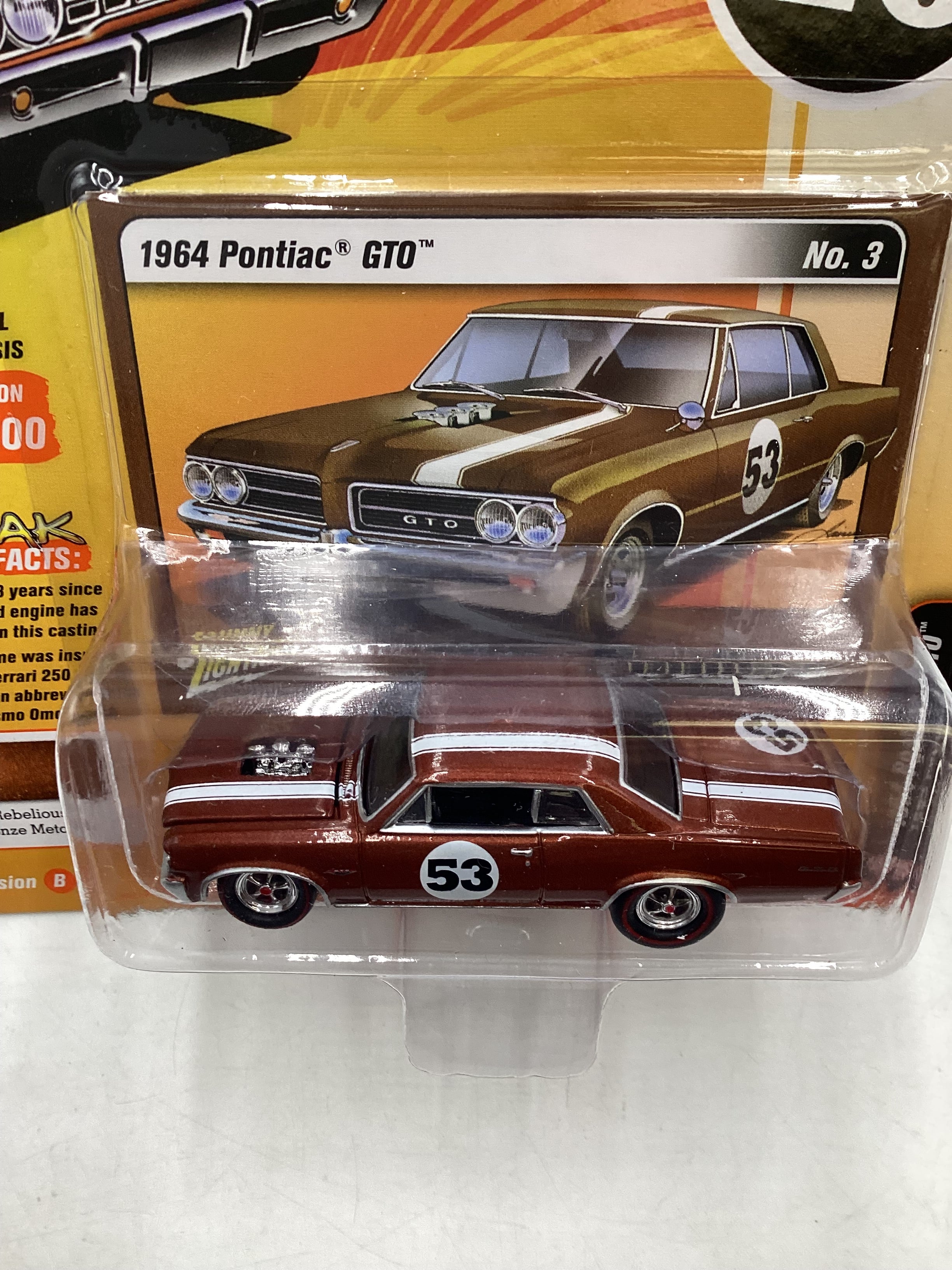 Johnny lightning Street freaks zingers Spoilers 20 Brown 1964 Pontiac GTO 277D - Image 6