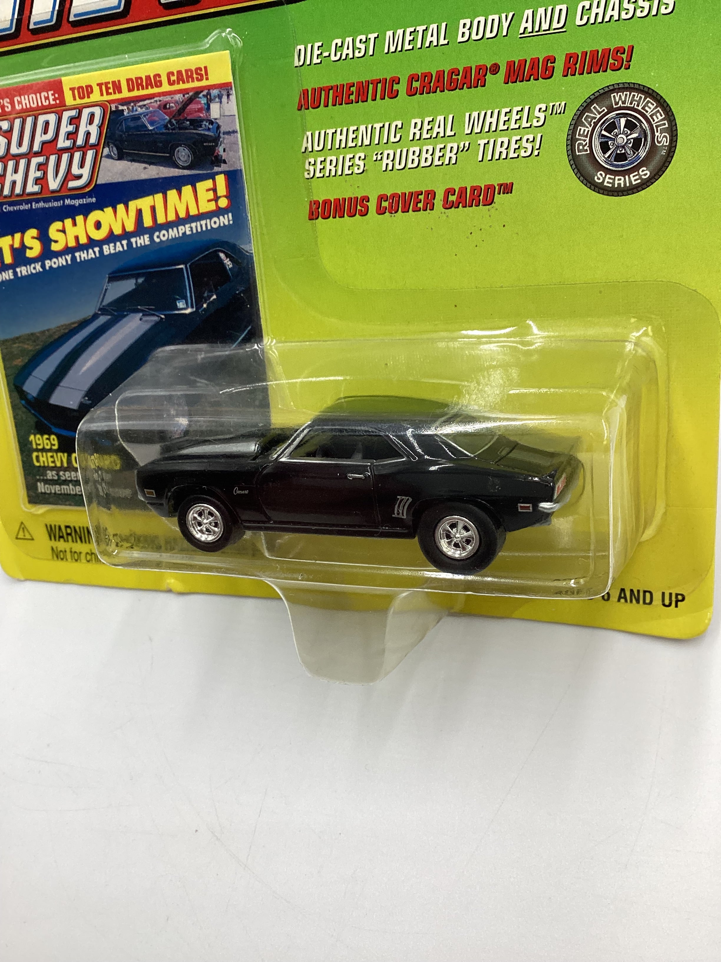 Johnny Lightning Super Chevy 1969 Chevy Camaro Black 218C - Image 4