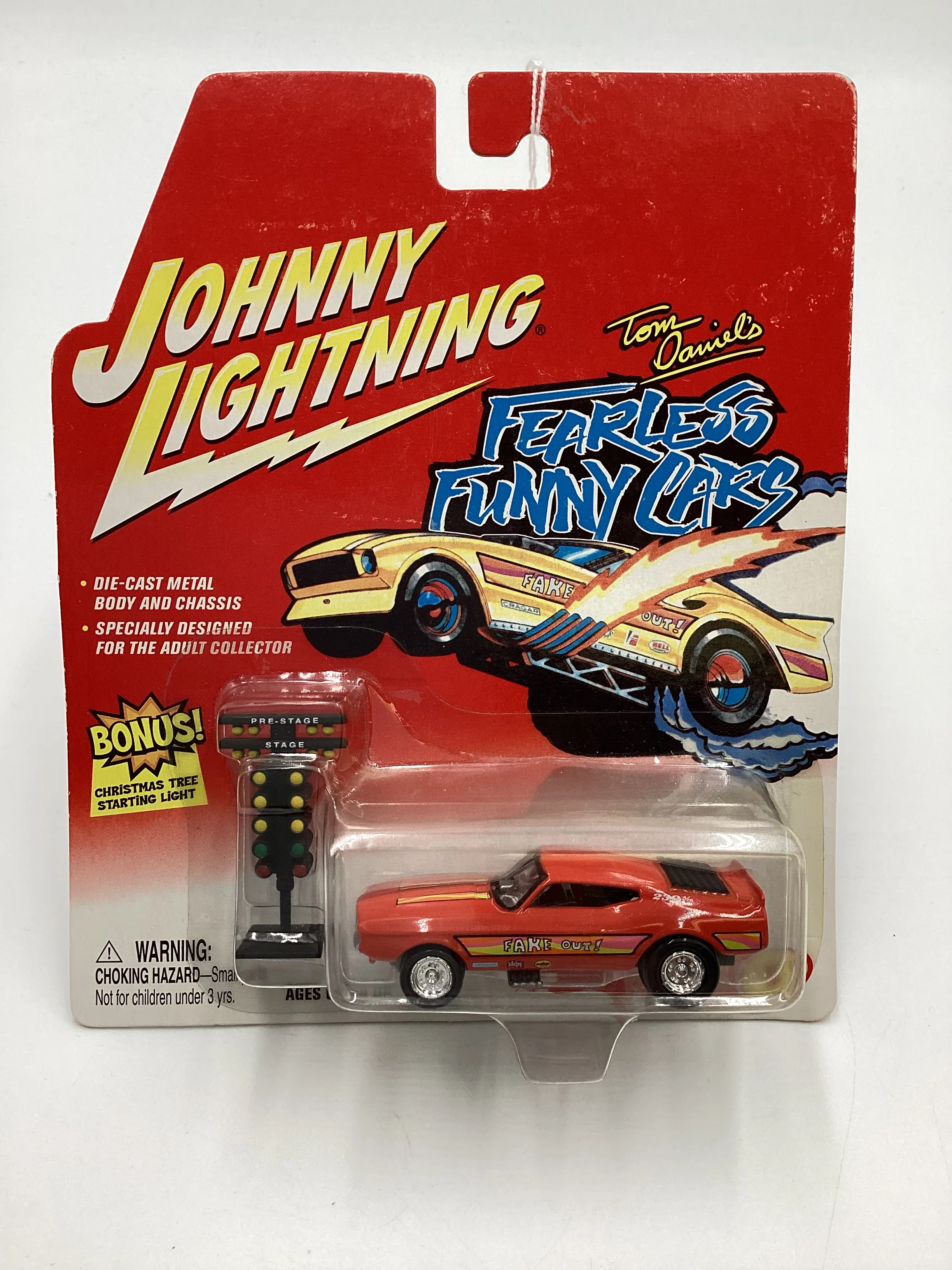 Johnny Lightning Tom Daniels Fearless Funny Cars #1 FakeOut Orange W/Starting Tree 222G - Image 2