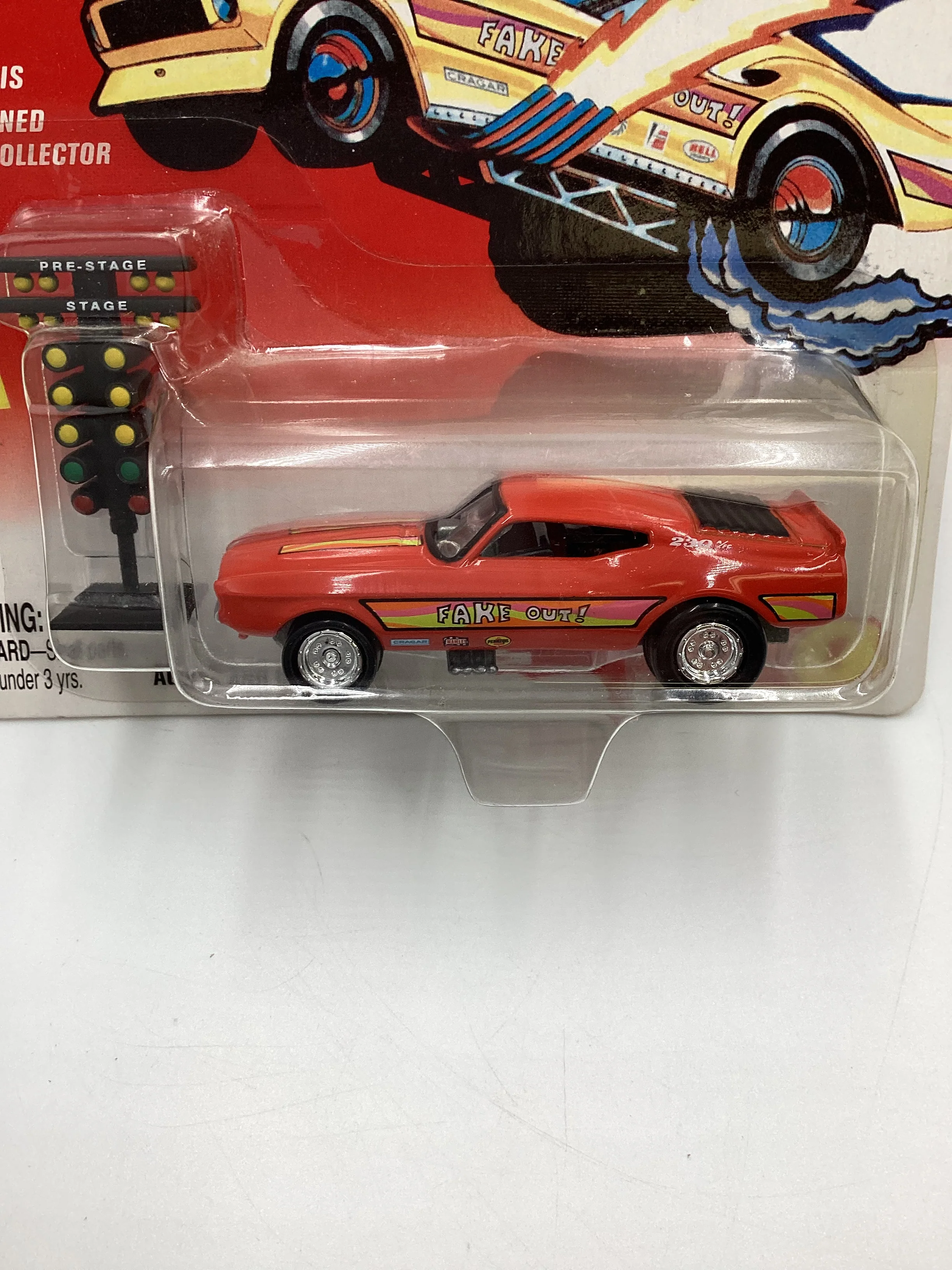 Johnny Lightning Tom Daniels Fearless Funny Cars #1 FakeOut Orange W/Starting Tree 222G - Image 3