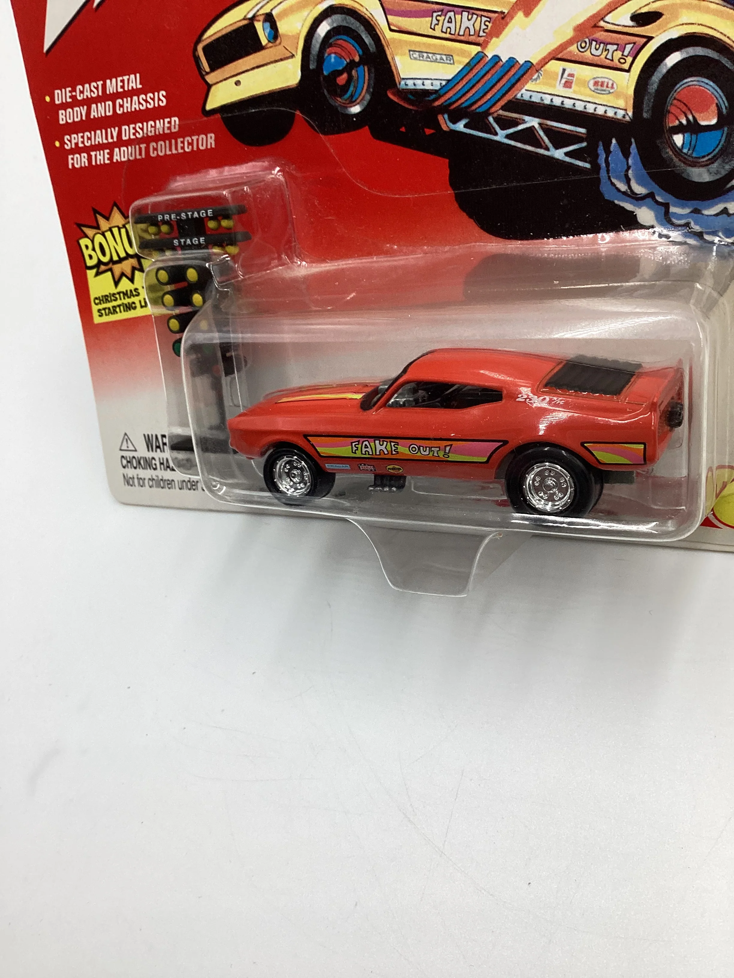 Johnny Lightning Tom Daniels Fearless Funny Cars #1 FakeOut Orange W/Starting Tree 222G - Image 4