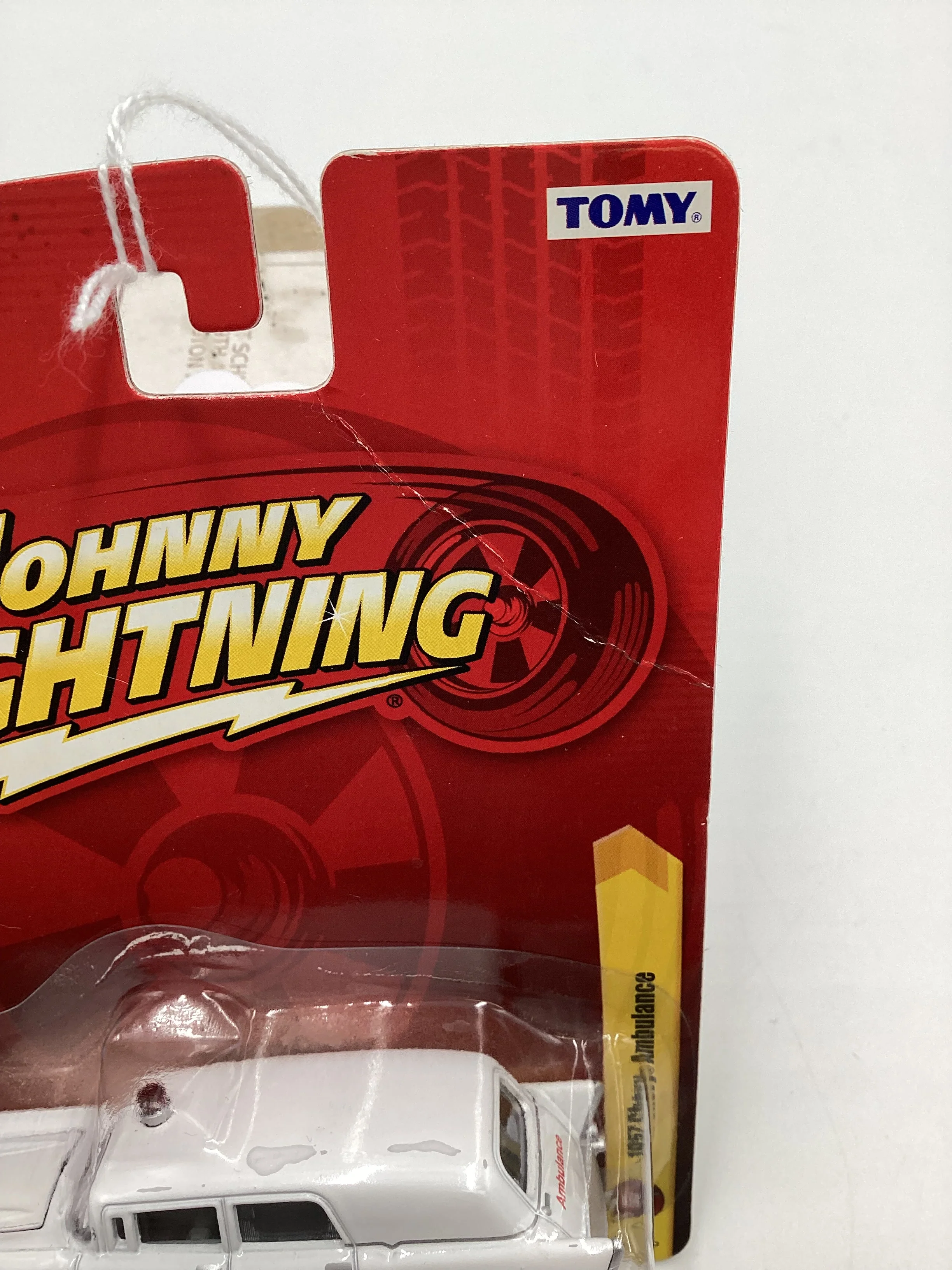 Johnny lightning Tomy #19 Chevy 1950 Chevy Ambulance White Bad Card 227H - Image 7
