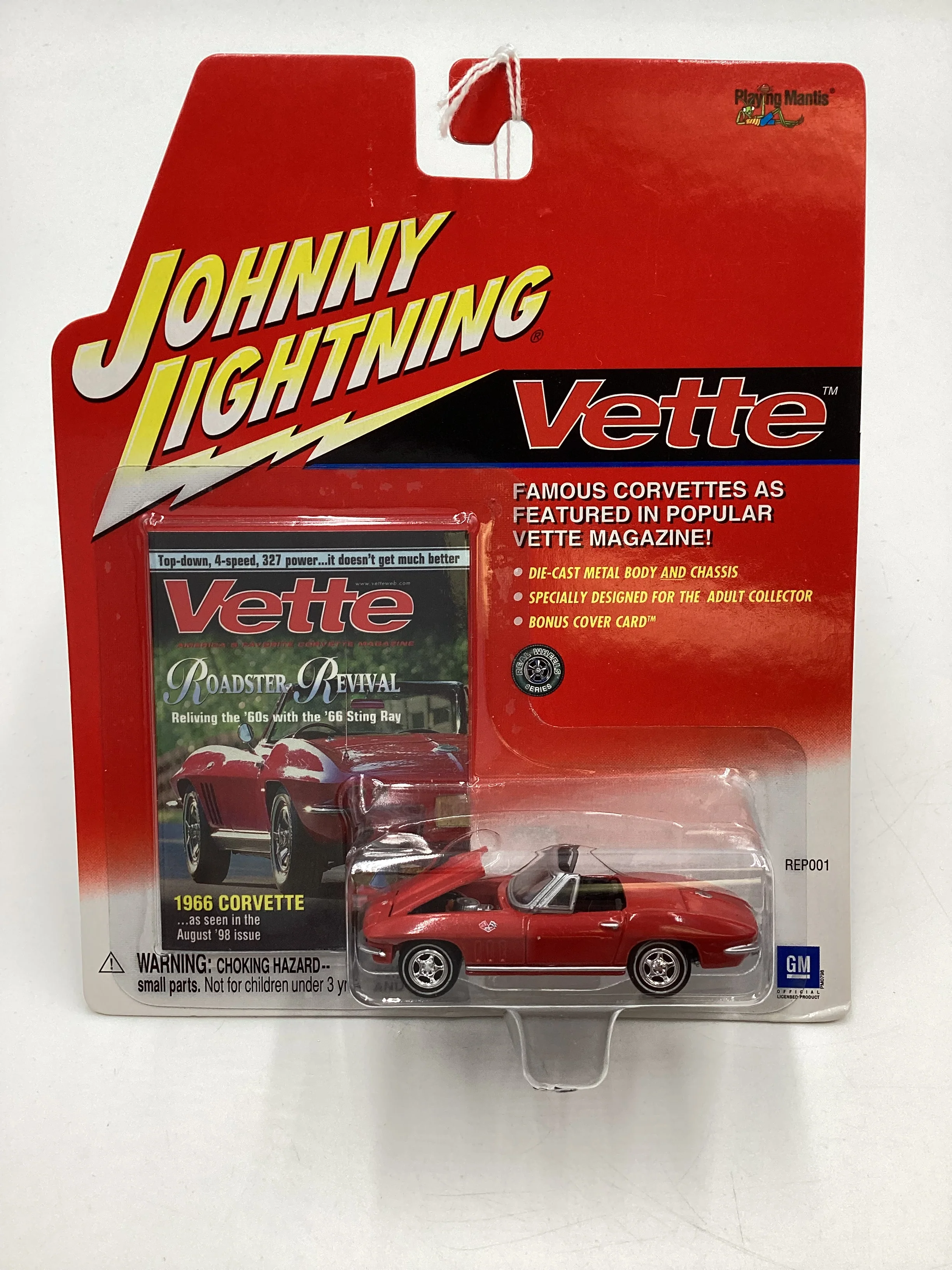 Johnny Lightning Vette Roadster Revival 1966 Corvette Red 185B - Image 2