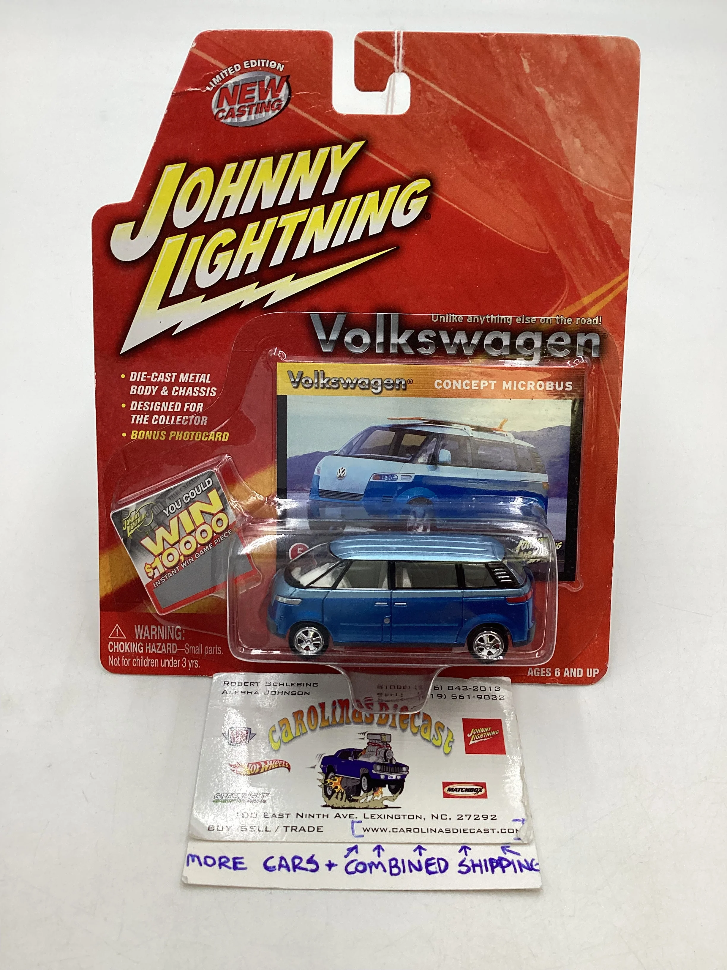 Johnny Lightning Volkswagen Microbus Concept Blue 220G