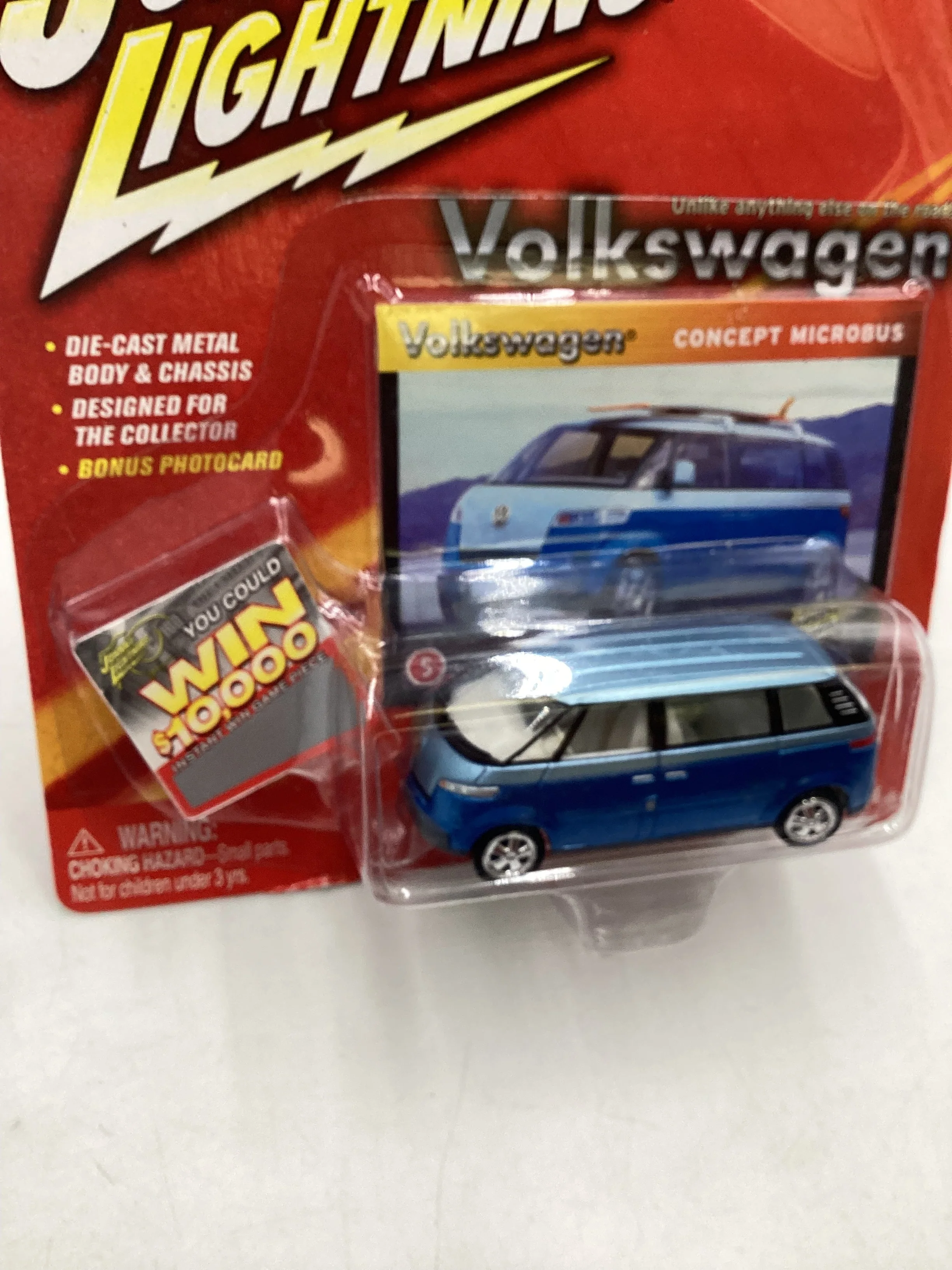 Johnny Lightning Volkswagen Microbus Concept Blue 220G - Image 5