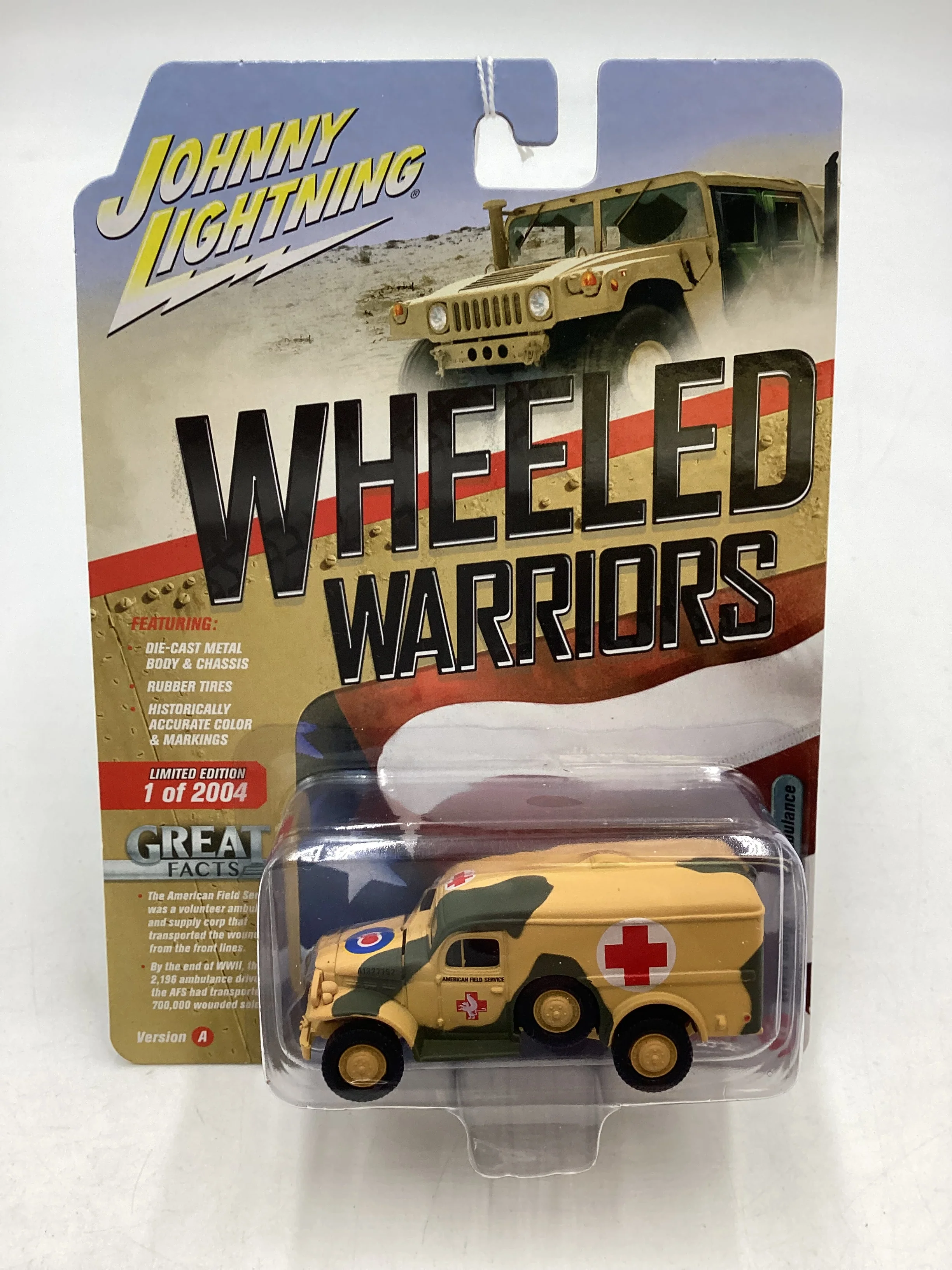 Johnny Lightning Wheeled Warriors WWII Dodge WC54 Ambulance 219B - Image 2