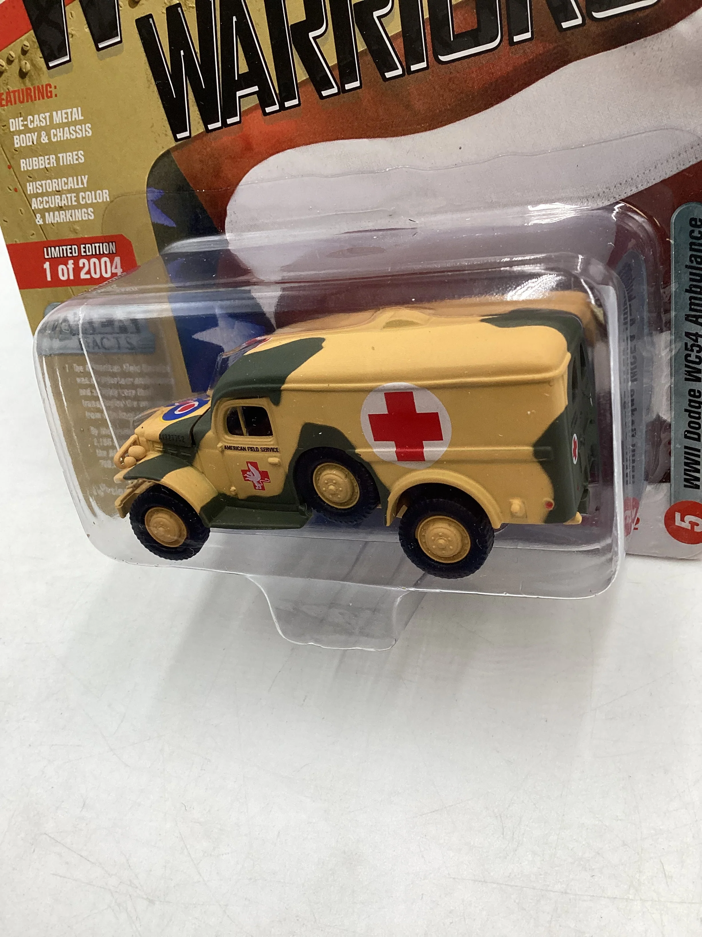 Johnny Lightning Wheeled Warriors WWII Dodge WC54 Ambulance 219B - Image 4
