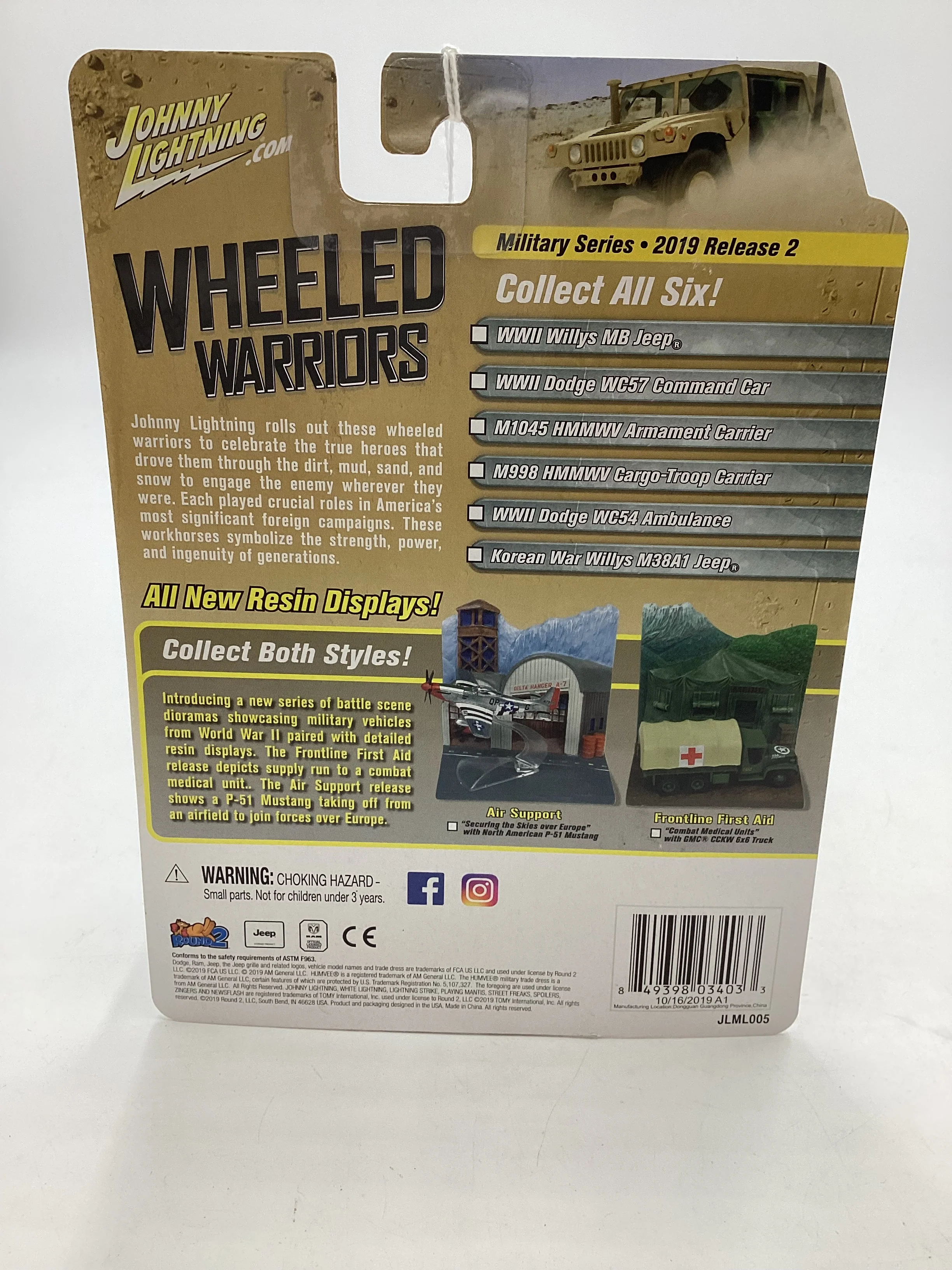 Johnny Lightning Wheeled Warriors WWII Dodge WC54 Ambulance 219B - Image 7