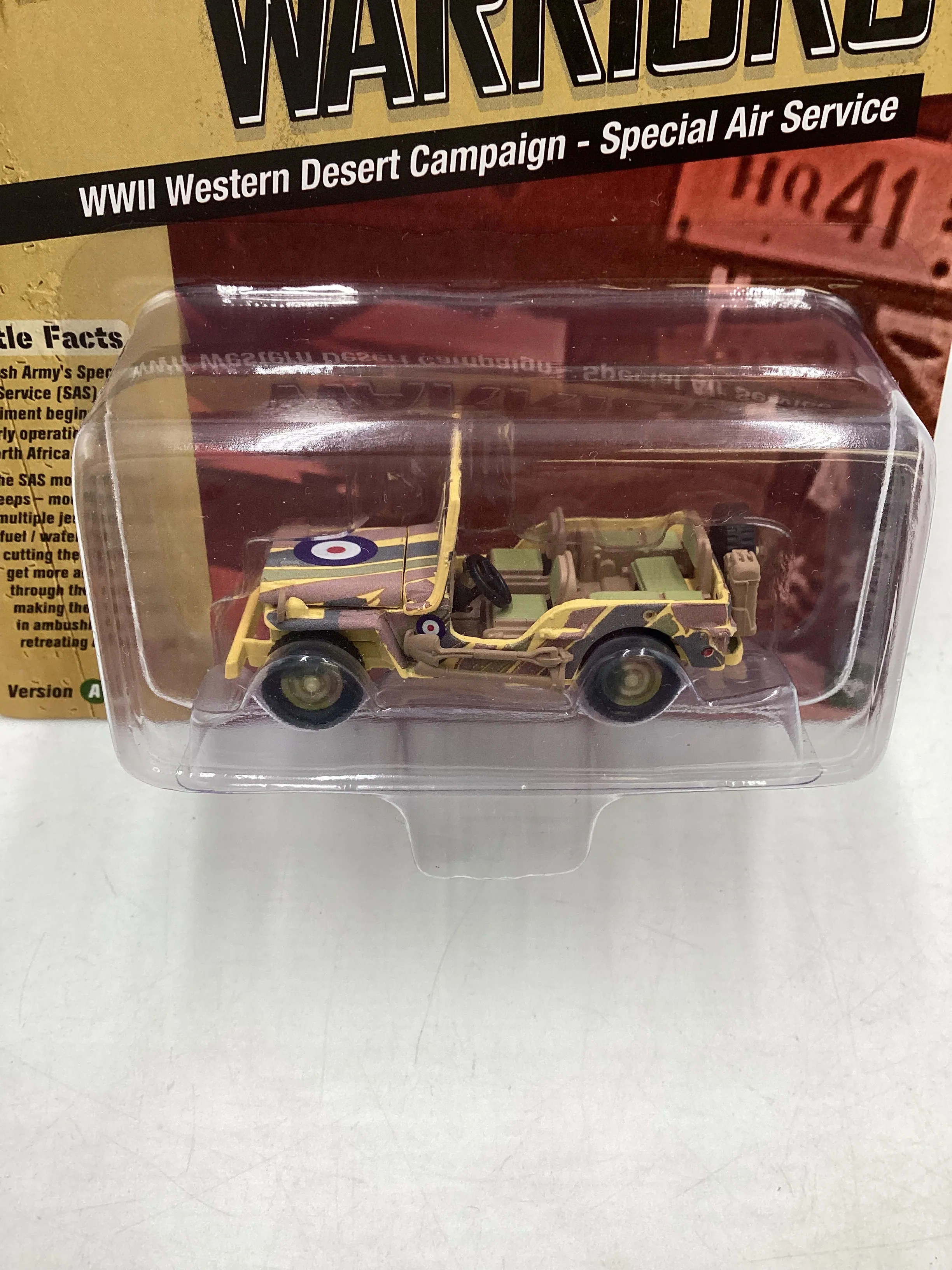 Johnny Lightning Wheeled Warriors WWII Willy’s MB Jeep 219B - Image 3