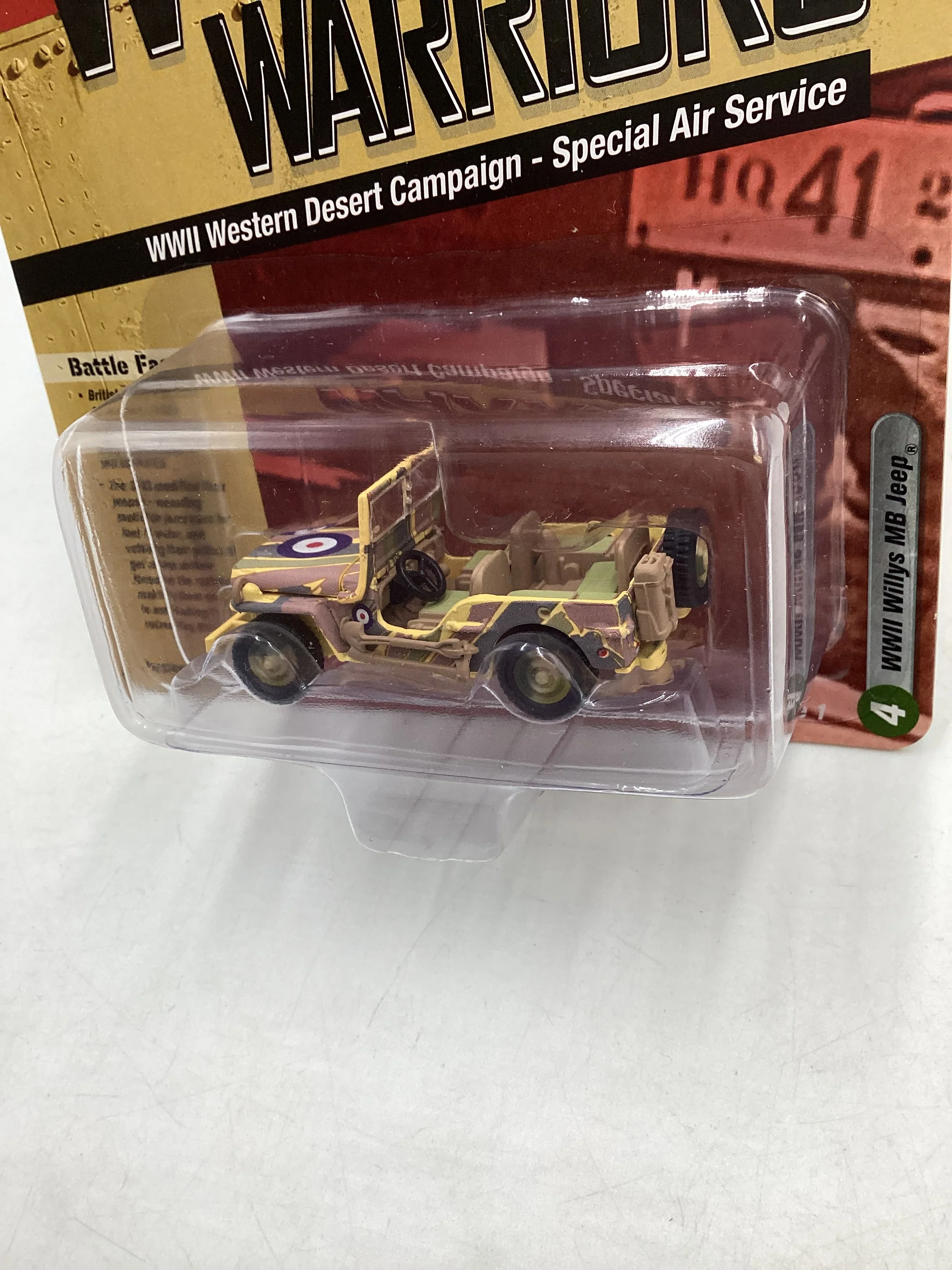 Johnny Lightning Wheeled Warriors WWII Willy’s MB Jeep 219B - Image 4