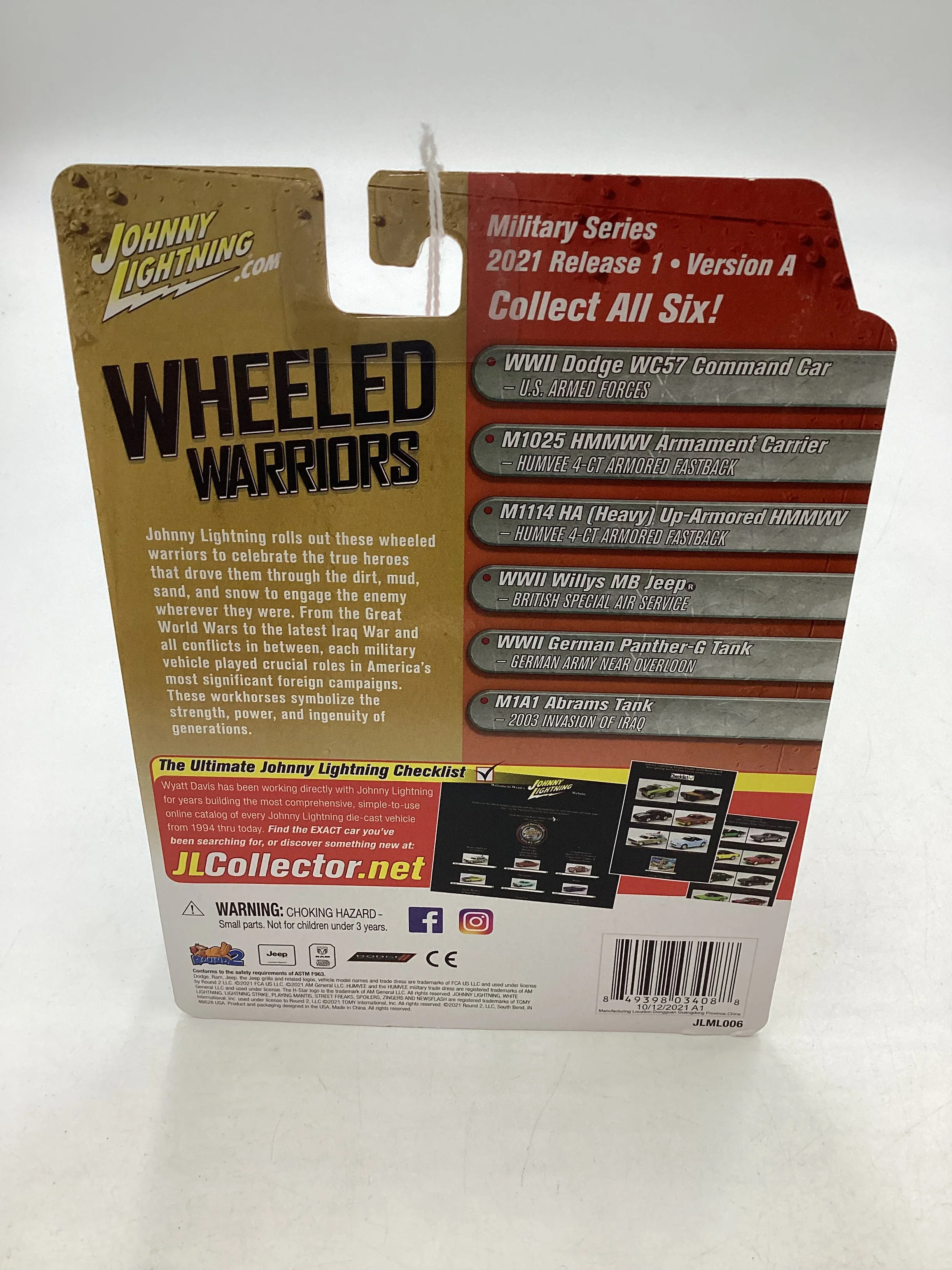 Johnny Lightning Wheeled Warriors WWII Willy’s MB Jeep 219B - Image 7