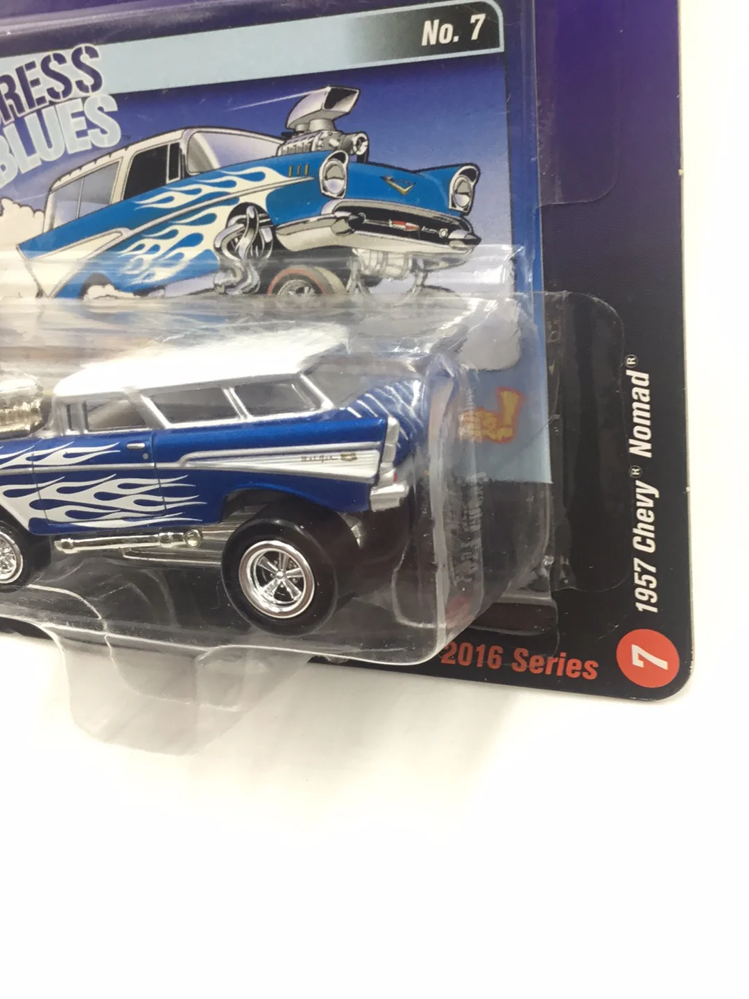 Johnny lightning zingers 1957 Chevy Nomad Blue MM4 - Image 4