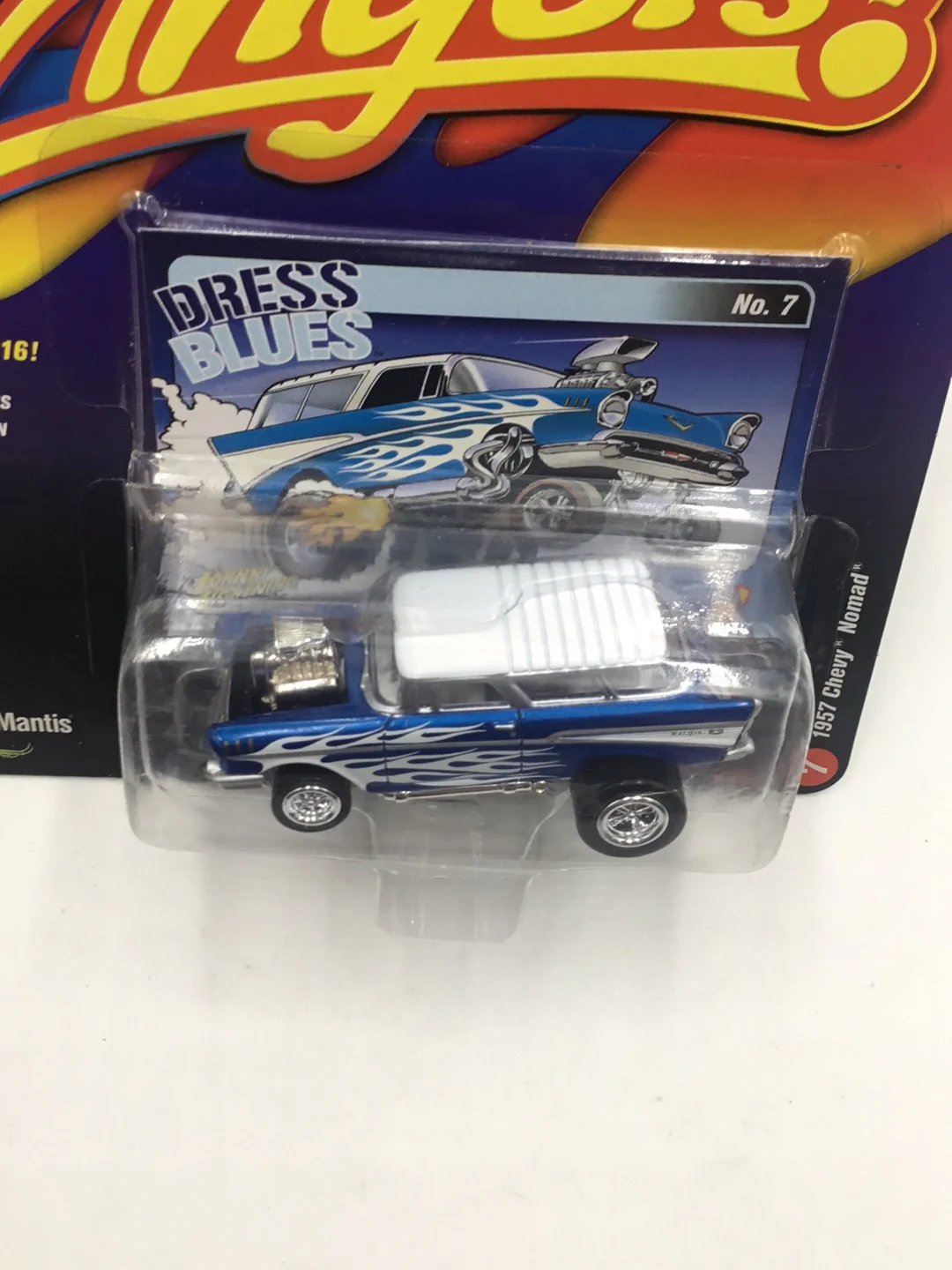 Johnny lightning zingers 1957 Chevy Nomad Blue MM4 - Image 5