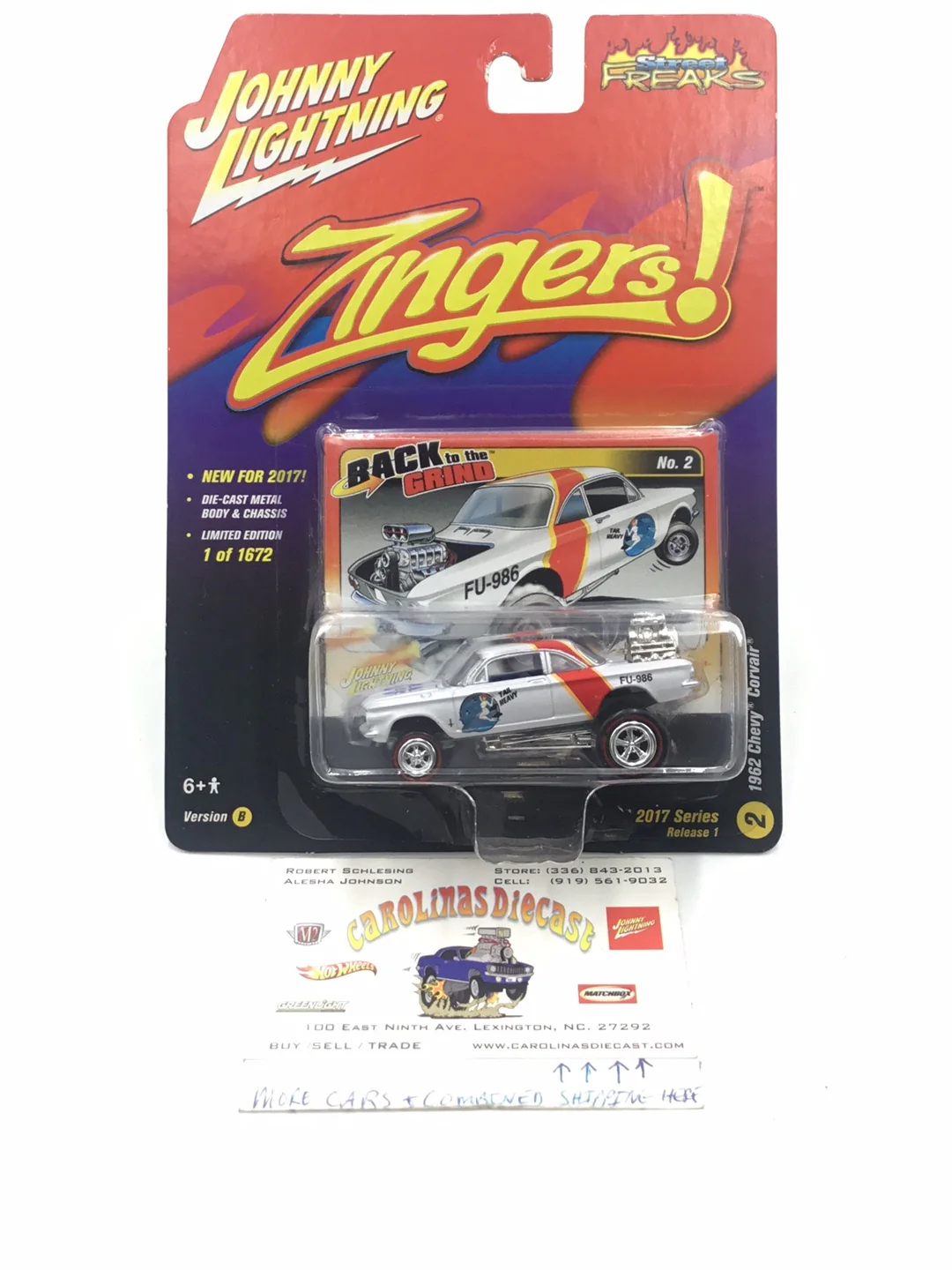 Johnny lightning zingers 1962 Chevy Corvair version B 210B