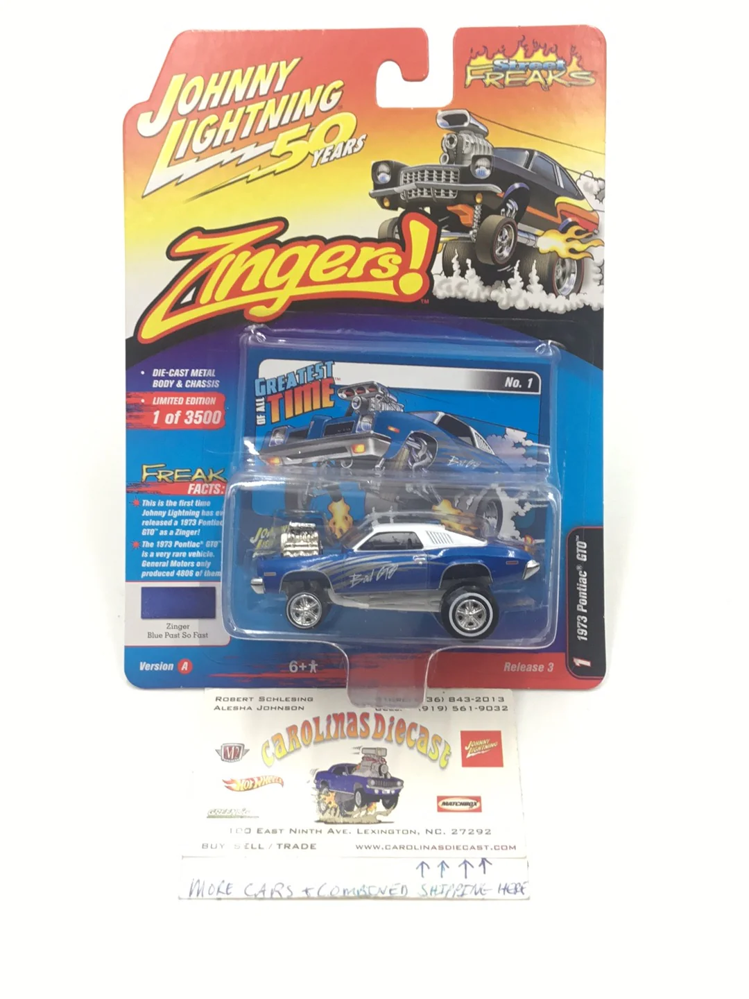 Johnny lightning Zingers 1973 Pontiac GTO OO2