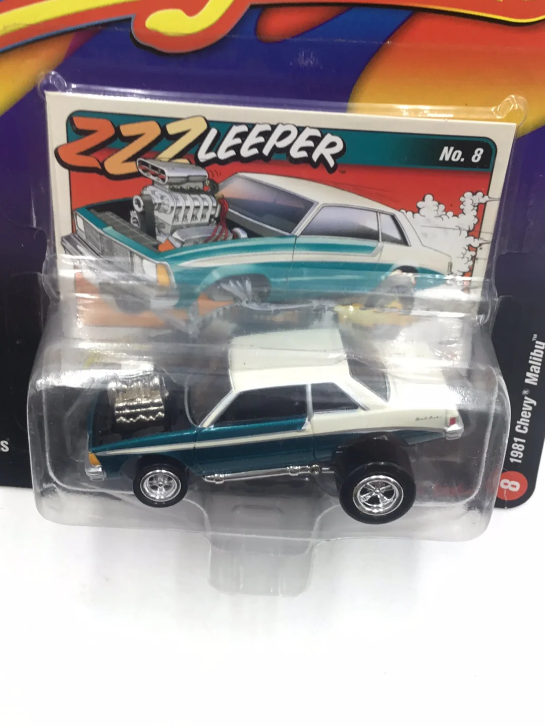 Johnny lightning zingers 1981 Chevy Malibu Teal MM2 - Image 5