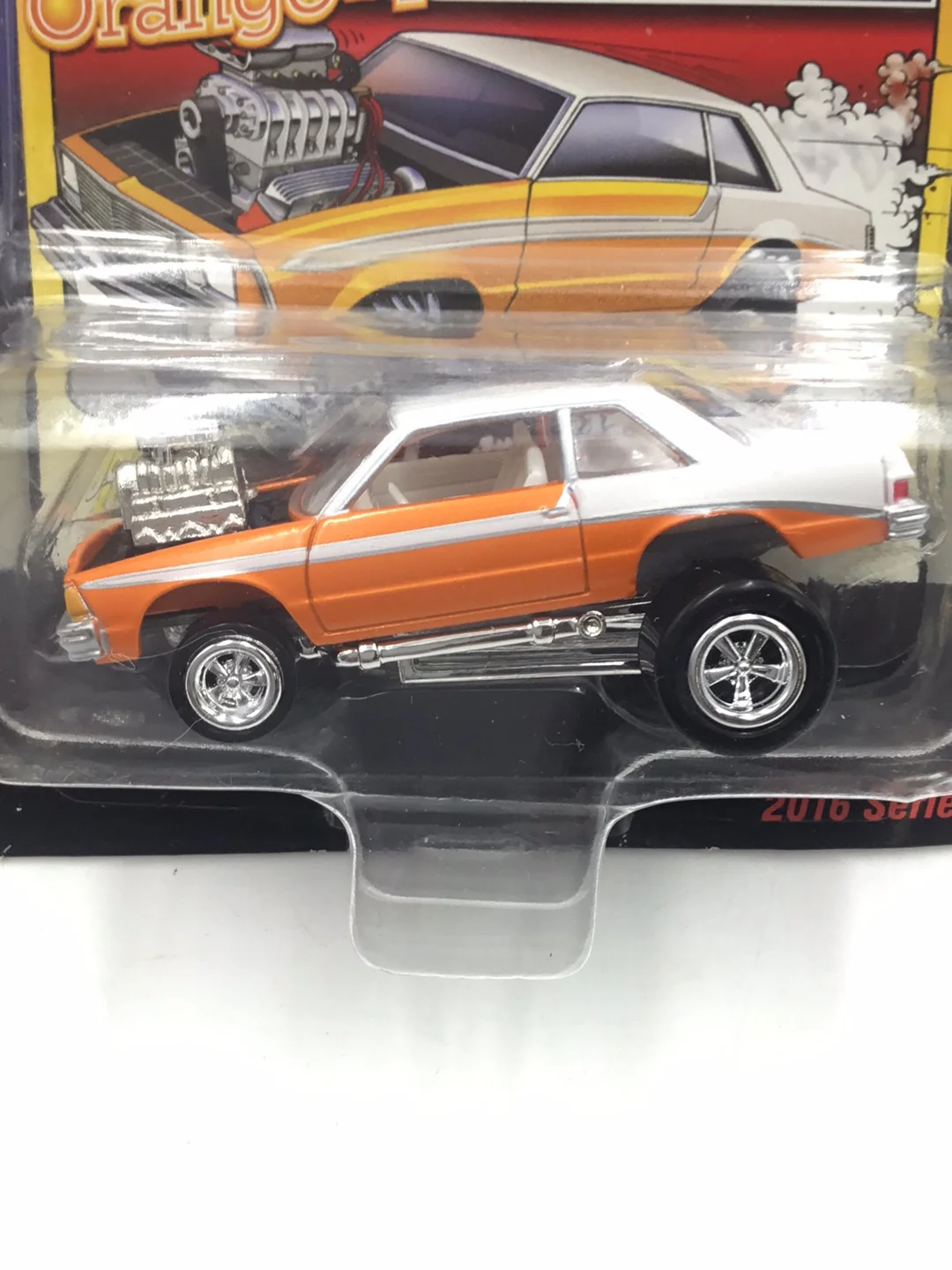 Johnny lightning zingers 1981 Chevy Malibu Orange - Image 2