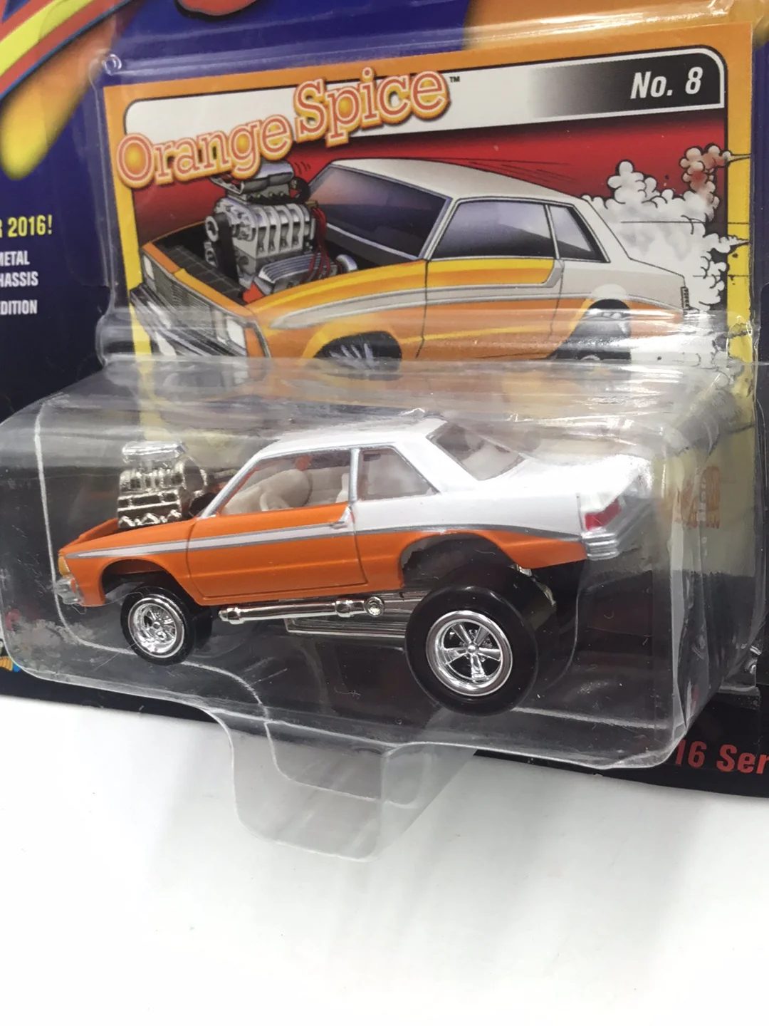 Johnny lightning zingers 1981 Chevy Malibu Orange - Image 4