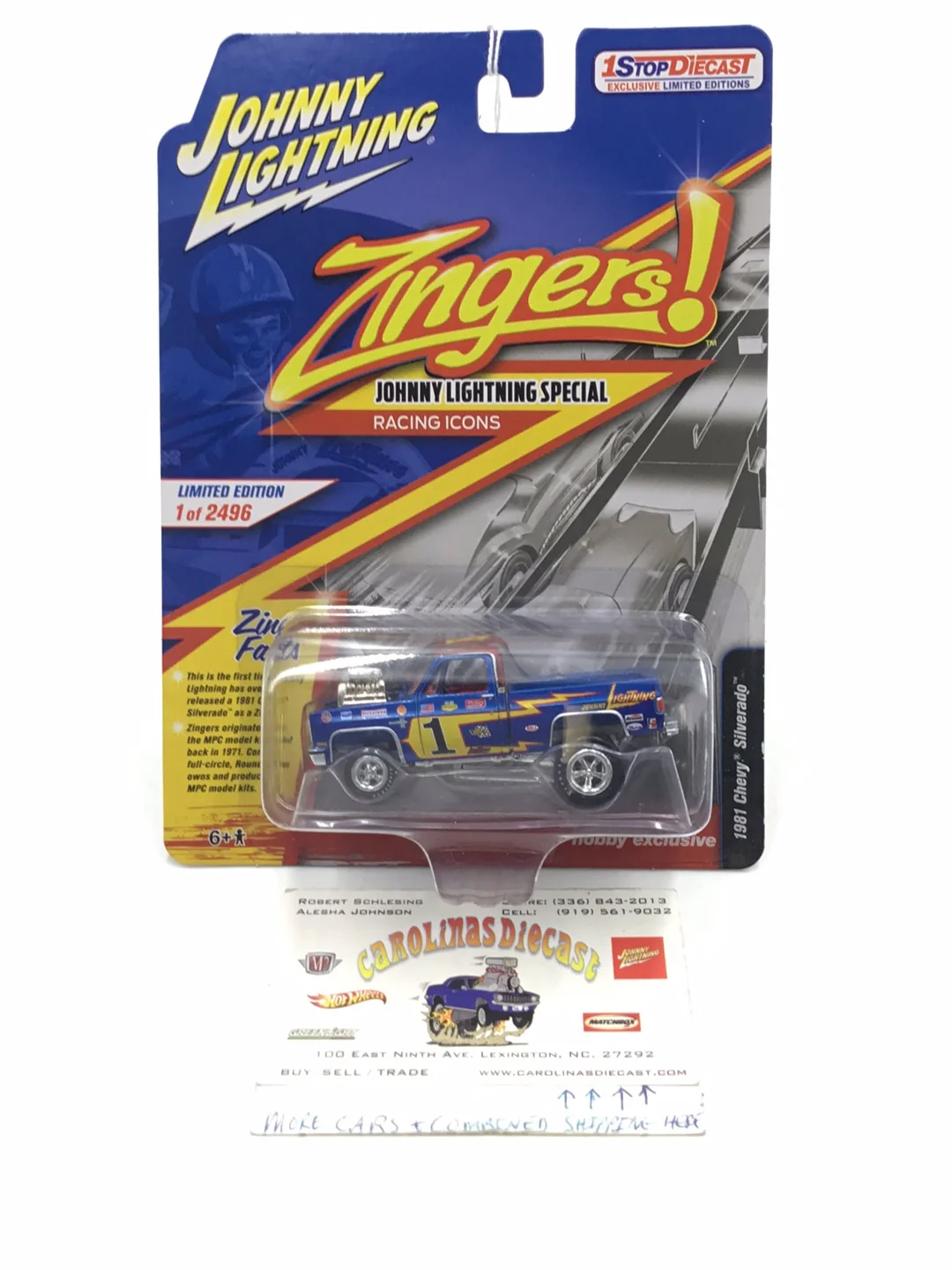 Johnny lightning Zingers 1981 Chevy Silverado 1 Stop DIECAST hobby exclusive NN6