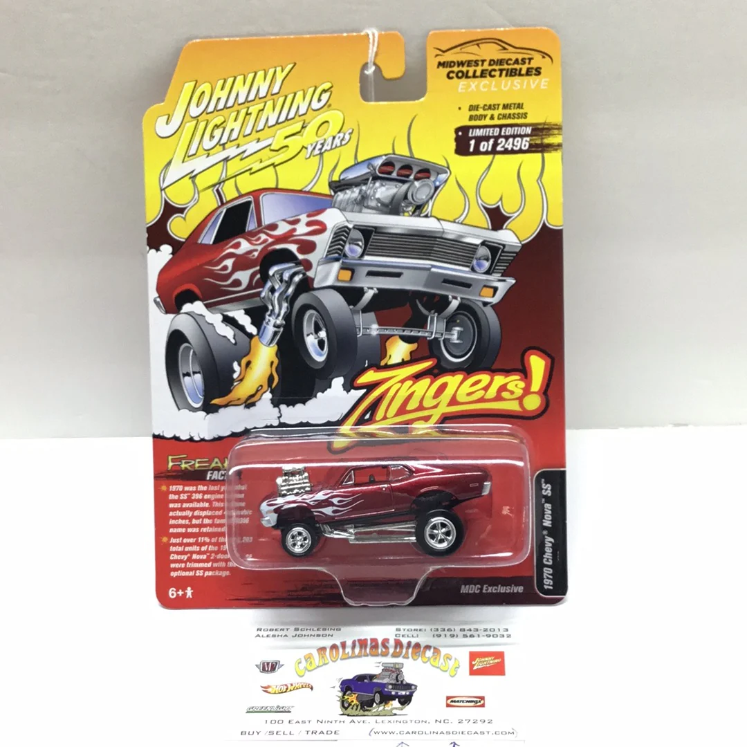 Johnny lightning Zingers MDC Exclusive 1970 Chevy Nova SS Red NN6