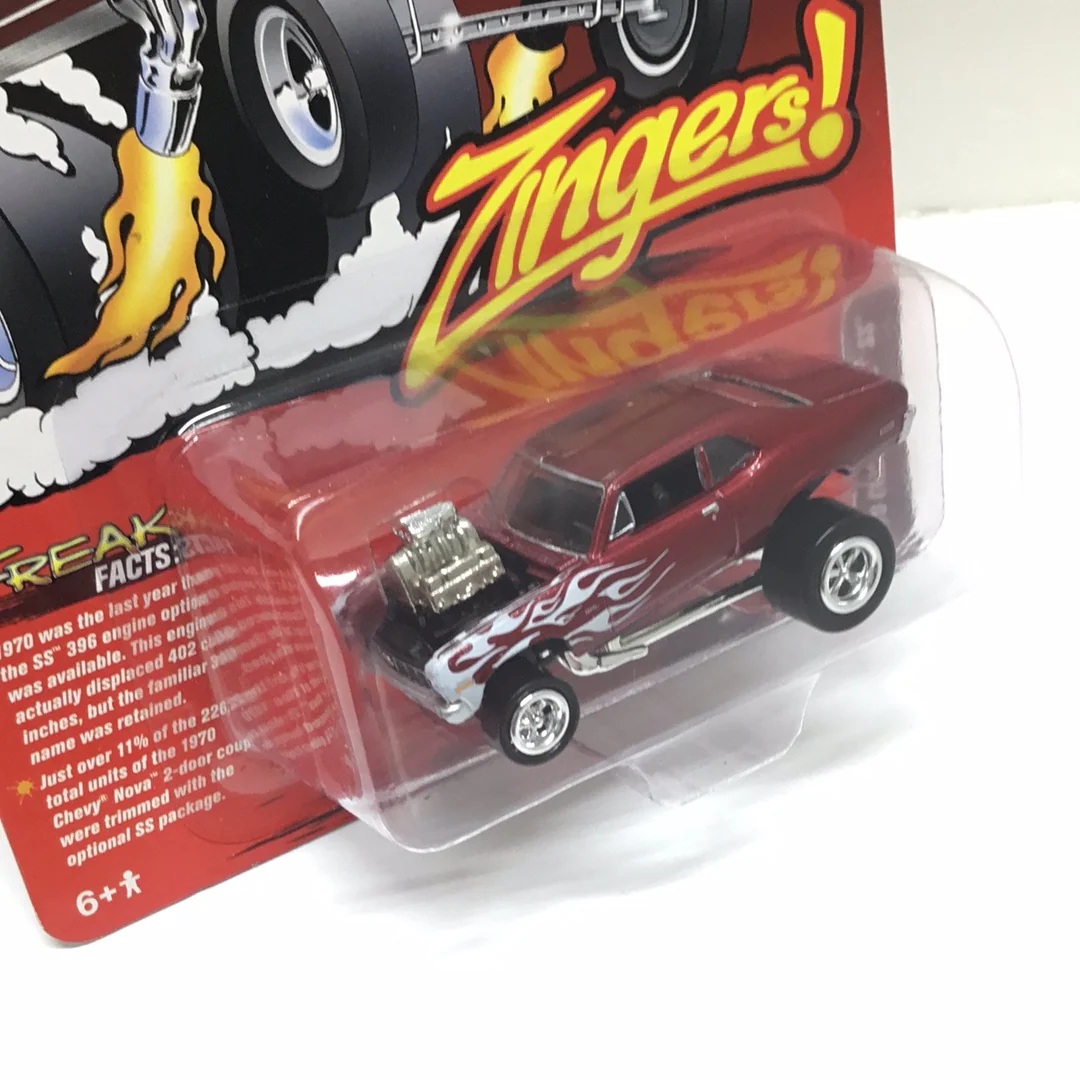 Johnny lightning Zingers MDC Exclusive 1970 Chevy Nova SS Red NN6 - Image 3