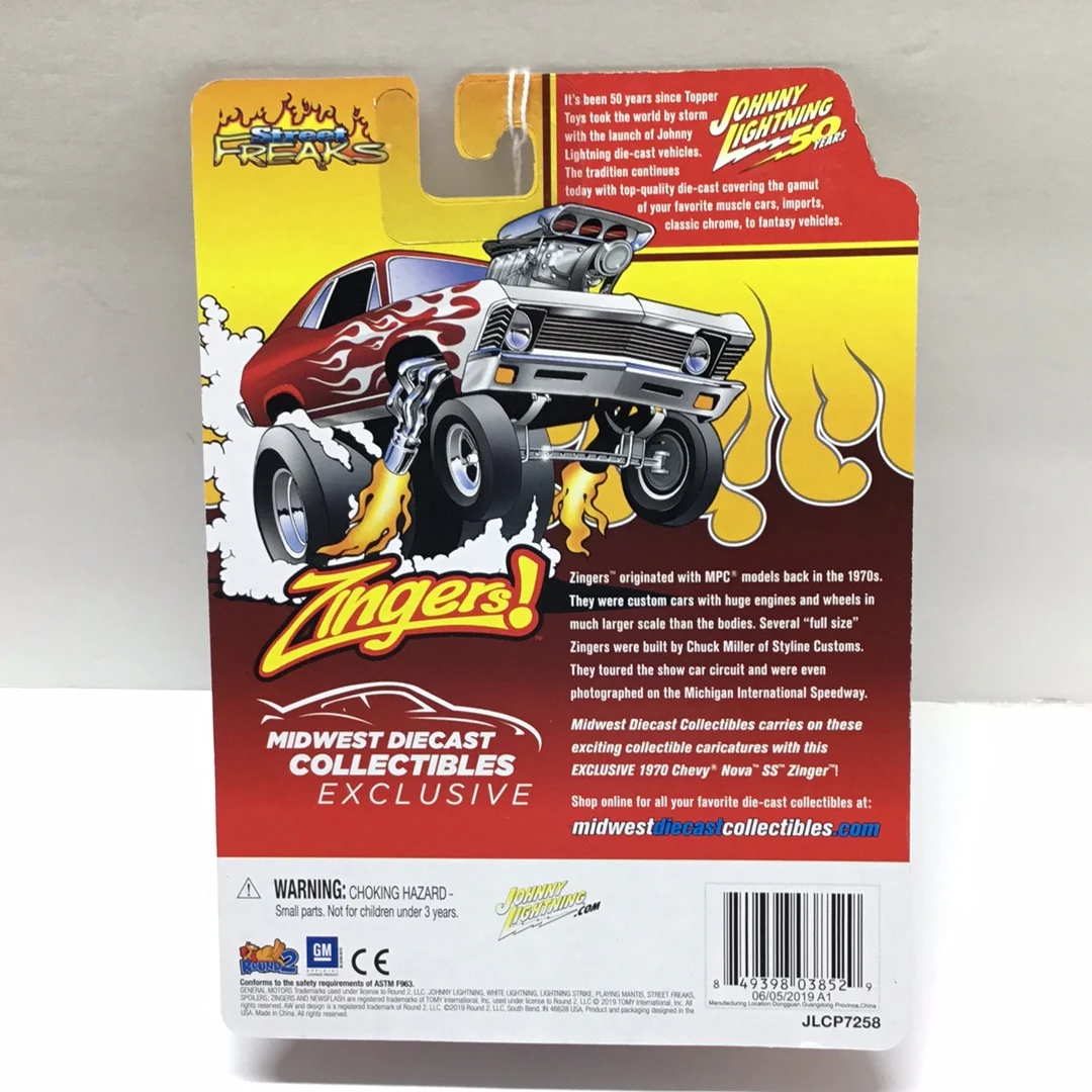 Johnny lightning Zingers MDC Exclusive 1970 Chevy Nova SS Red NN6 - Image 4