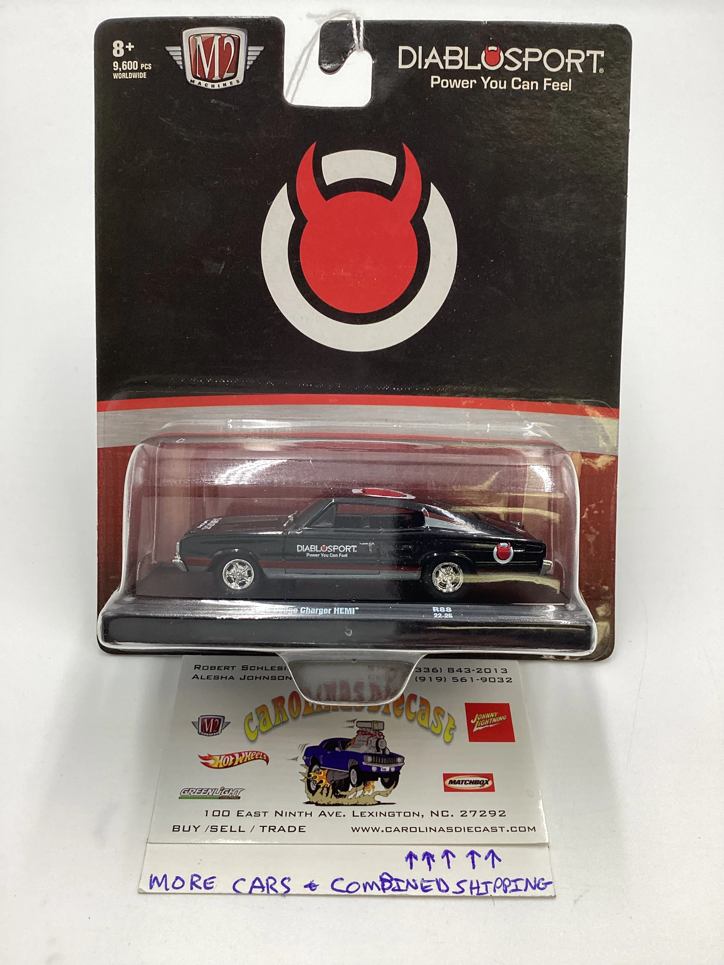 M2 Machine Auto Driver Diablo Sport 1966 Dodge Charger Hemi R88 191A