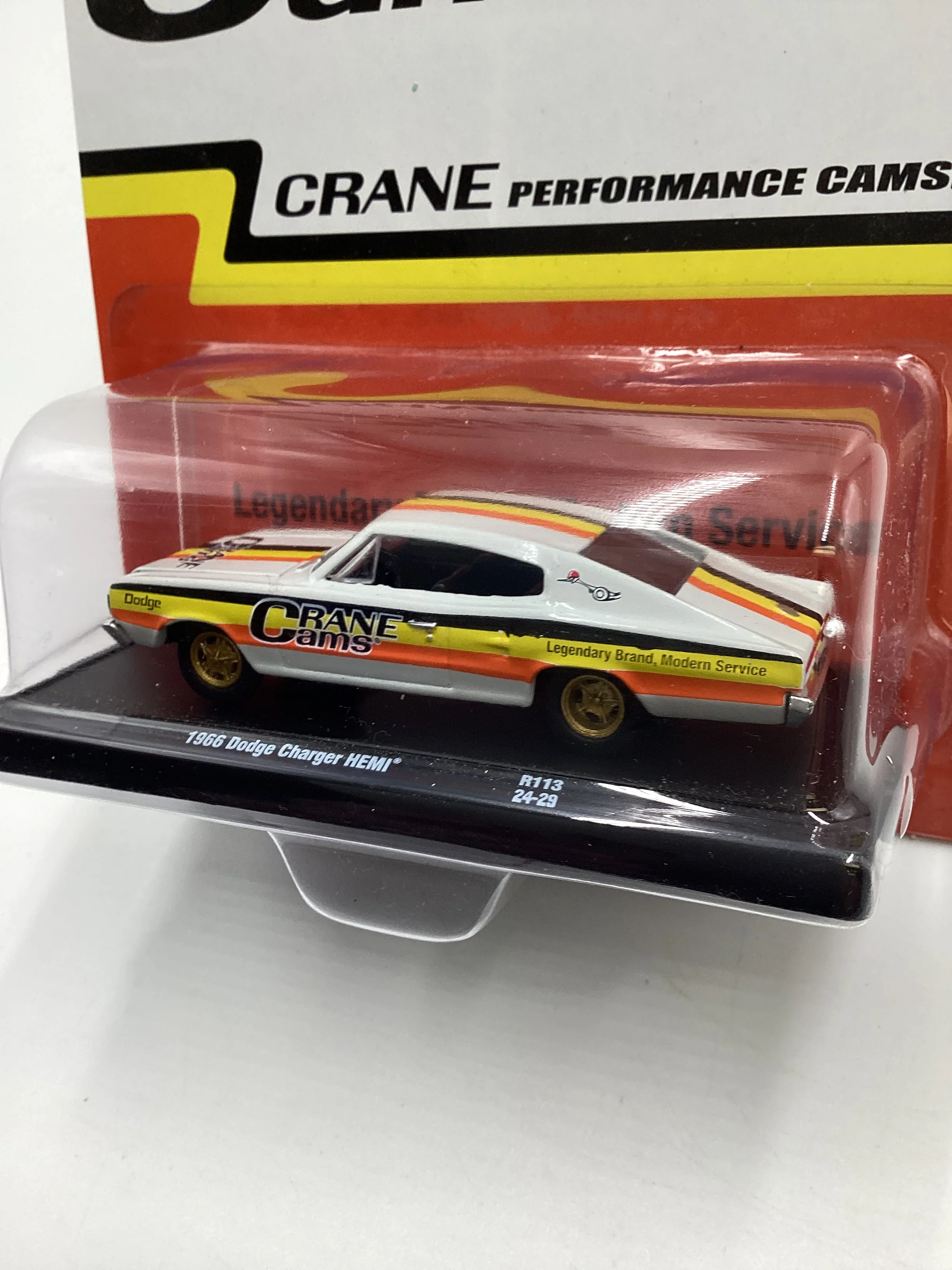 M2 Machine Auto Driver Crane Cams 1966 Dodge Charger Hemi white R113 193F - Image 4