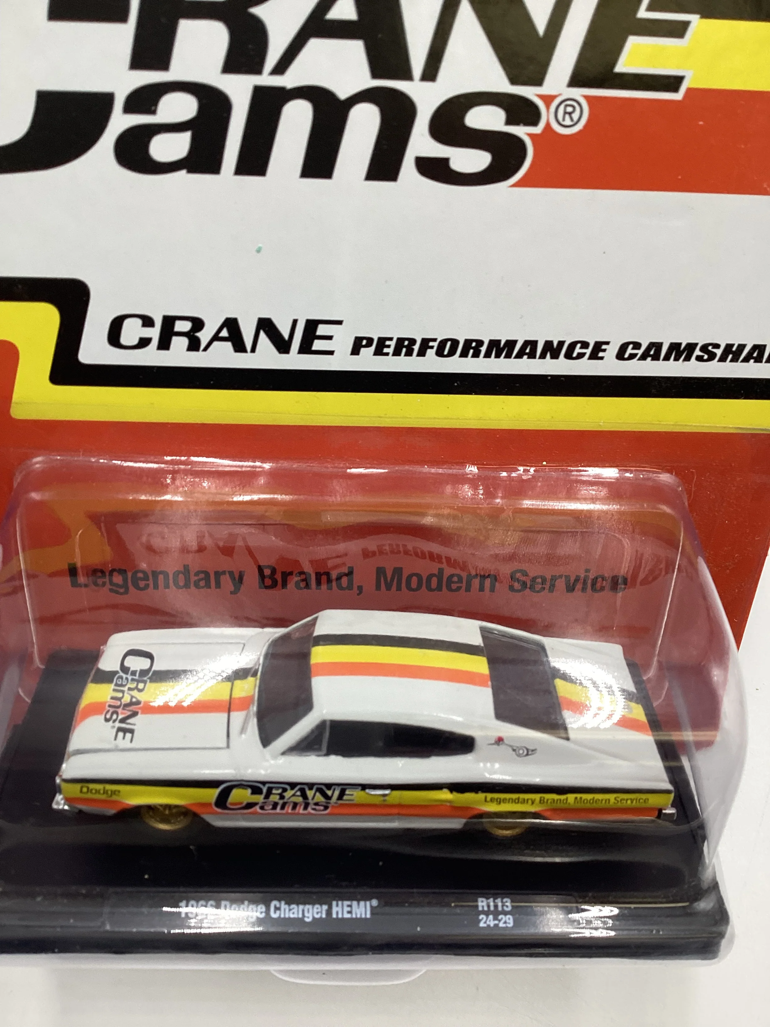 M2 Machine Auto Driver Crane Cams 1966 Dodge Charger Hemi white R113 193F - Image 6