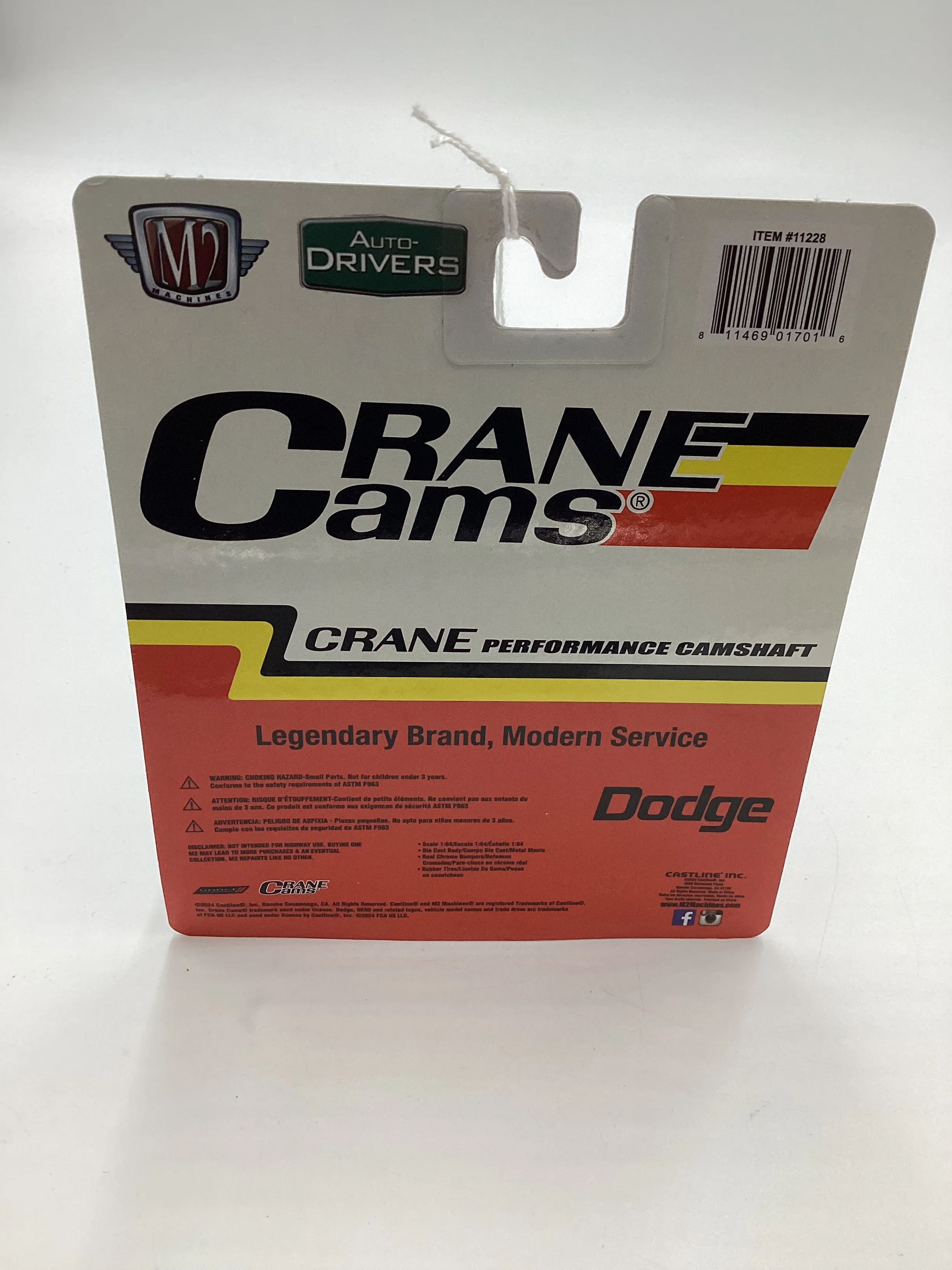 M2 Machine Auto Driver Crane Cams 1966 Dodge Charger Hemi white R113 193F - Image 7