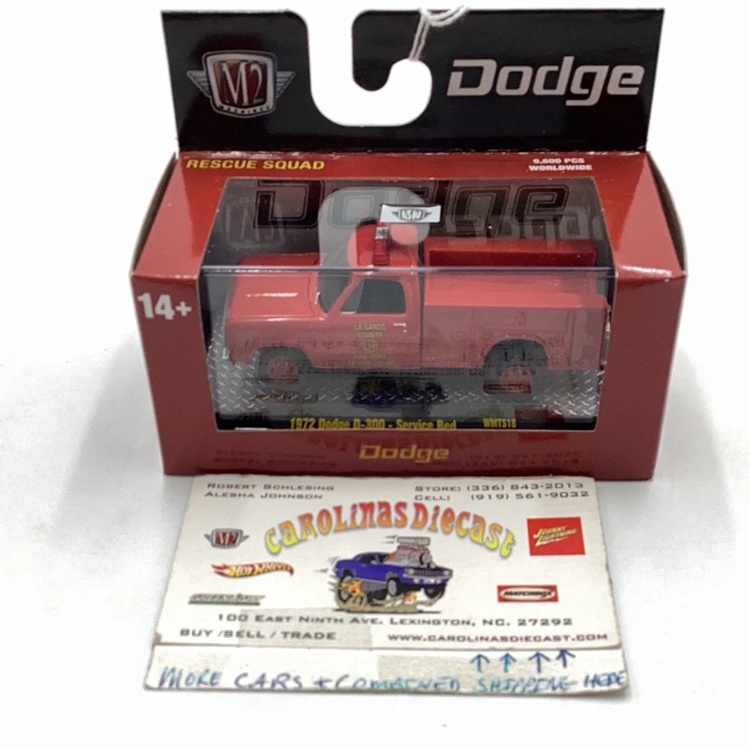 M2 MACHINES 1/64 1972 Dodge D-300 Service Red Walmart Exclusive WMTS18