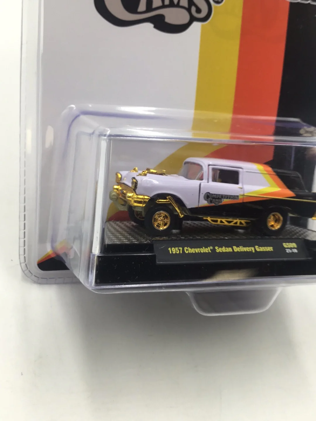 M2 MACHINES 1/64 HOBBY EXCLUSIVE 1957 CHEVROLET SEDAN DELIVERY GASSER COMPETITION CAMS CHASE GS09 - Image 3