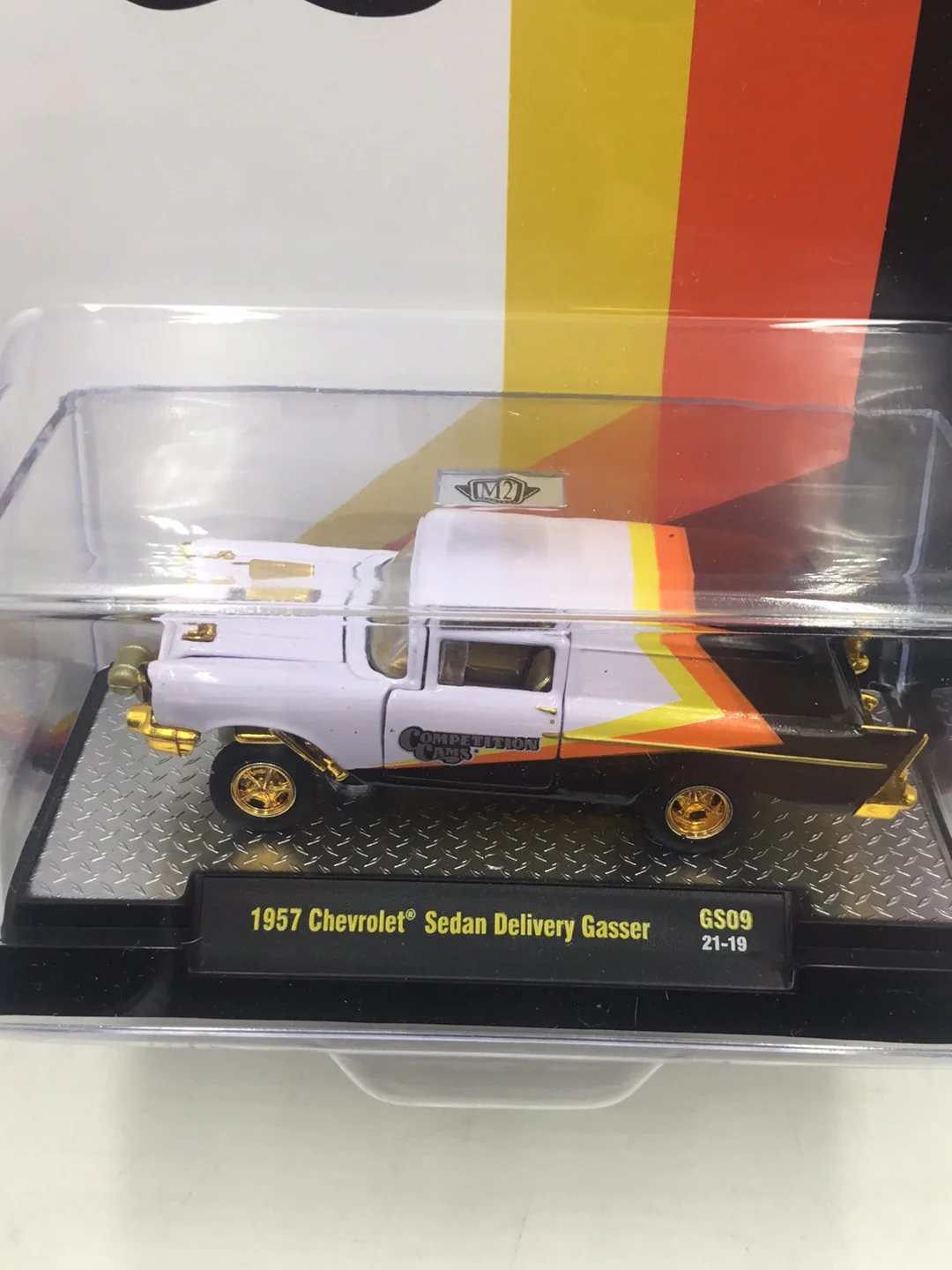 M2 MACHINES 1/64 HOBBY EXCLUSIVE 1957 CHEVROLET SEDAN DELIVERY GASSER COMPETITION CAMS CHASE GS09 - Image 5