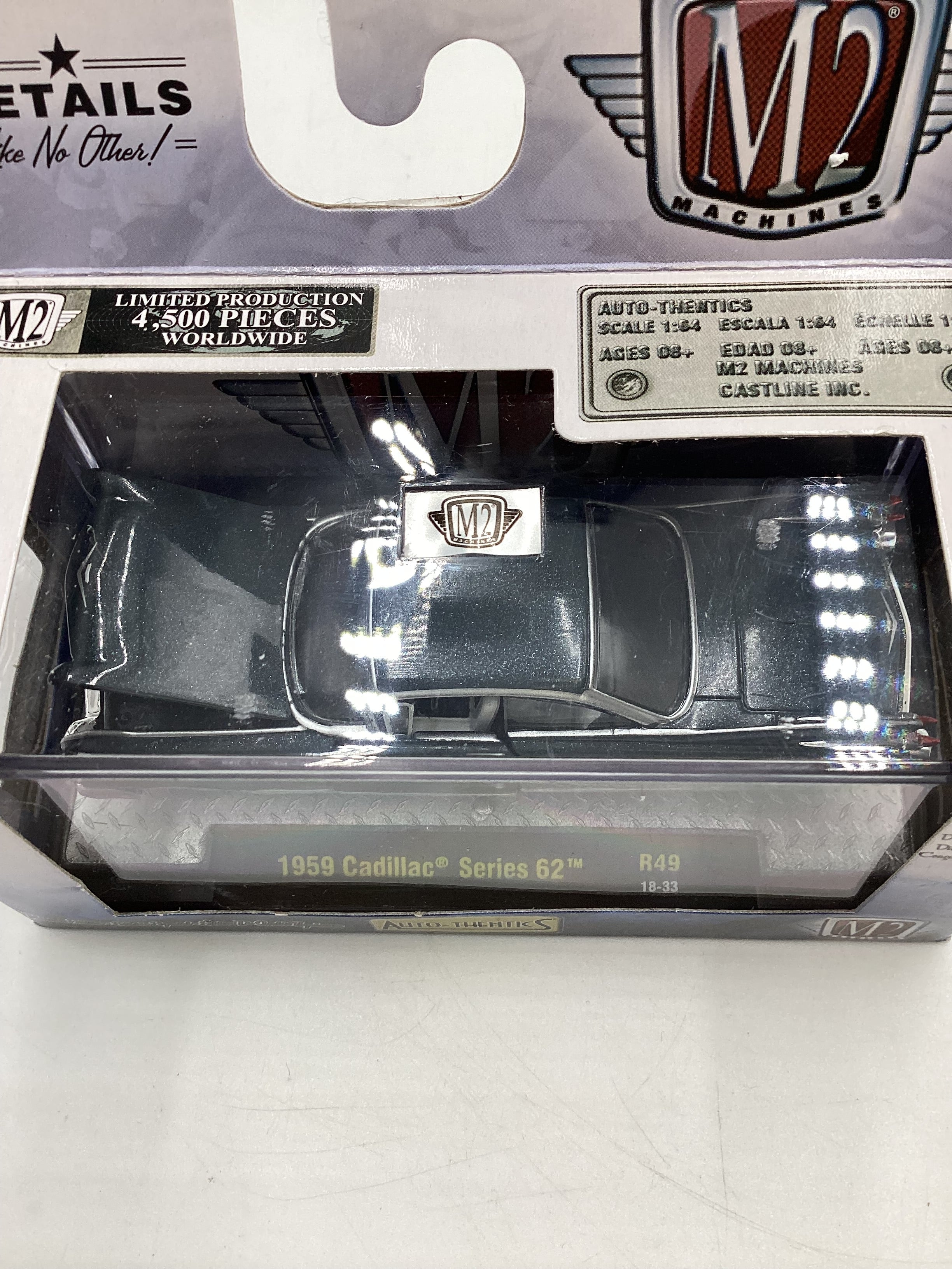 M2 Machines 1959 Cadillac Series 62 Gray R49 - Image 3