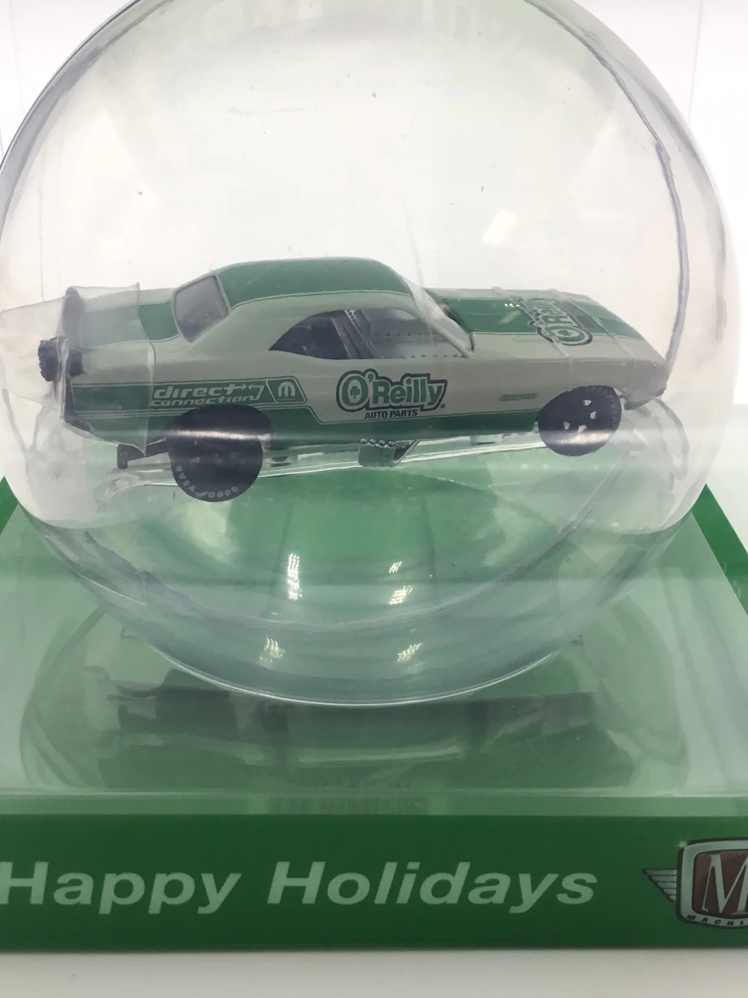 M2 MACHINES 2023 1/64 1971 Dodge Challenger Funny Car Christmas ORNAMENT Oreilys exclusive htf - Image 2