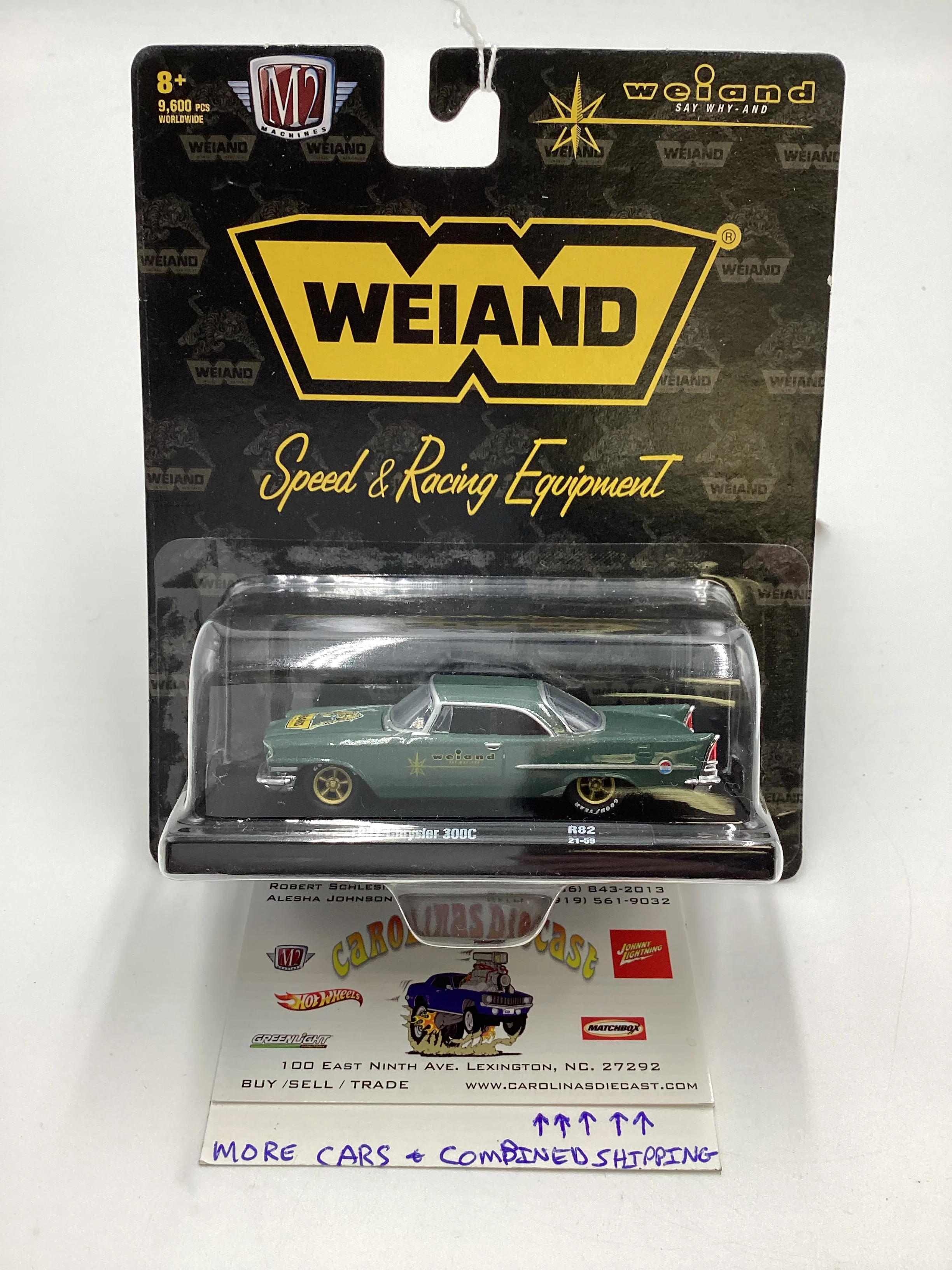 M2 Machines Auto Driver Weiand 1957 Chrysler 300C Olive Green R82 191i