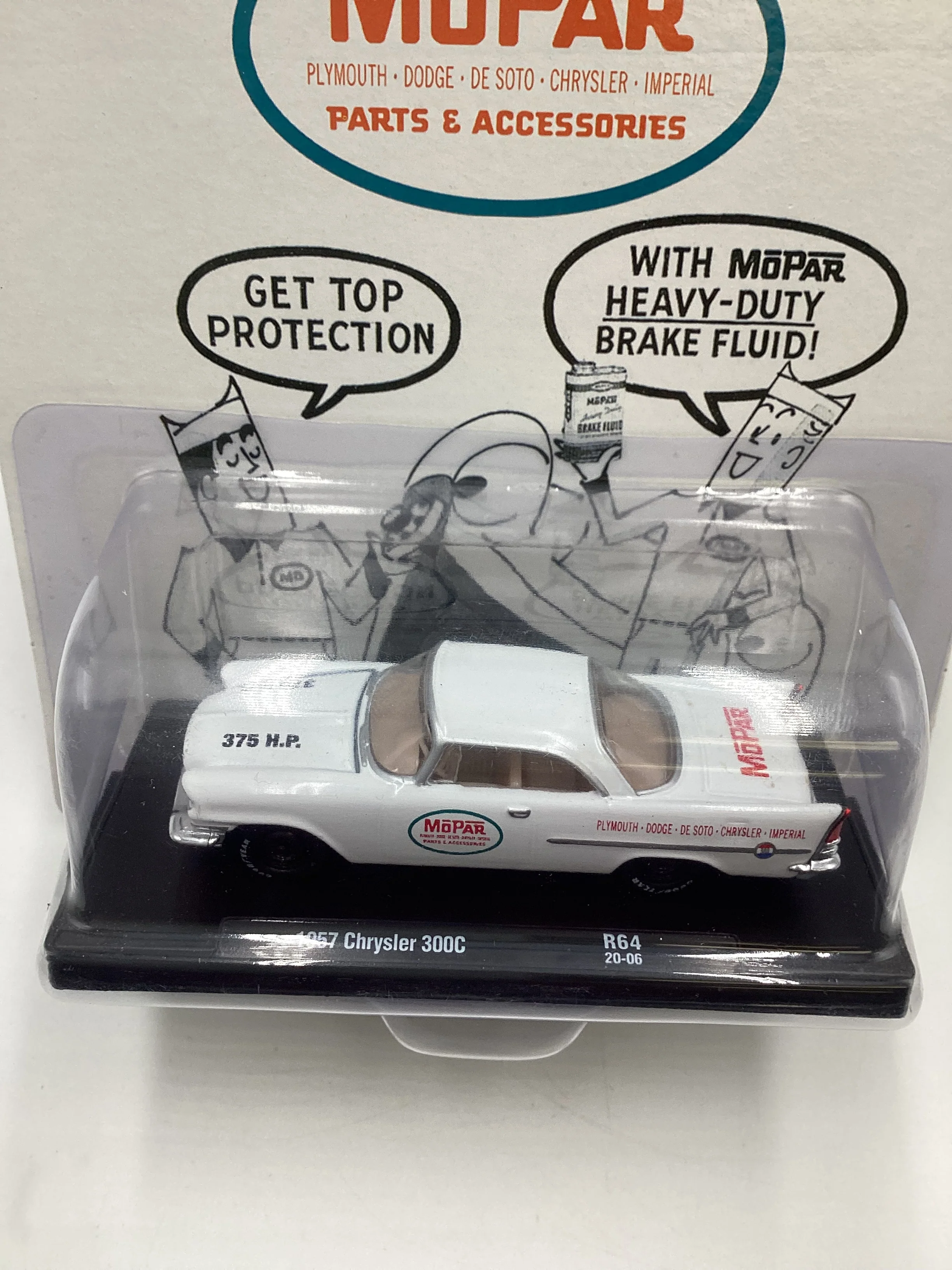 M2 Machines Auto Driver Mopar 1957 Chrysler 300C White R64 188o - Image 6