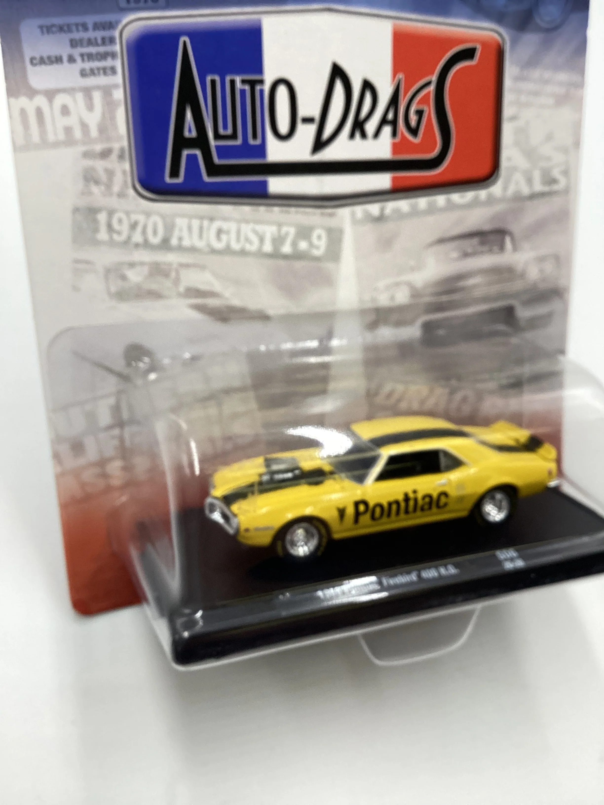 M2 Machines Auto Driver Pontiac 1968 Pontiac Firebird 400 H.O. Yellow S06 190A - Image 5