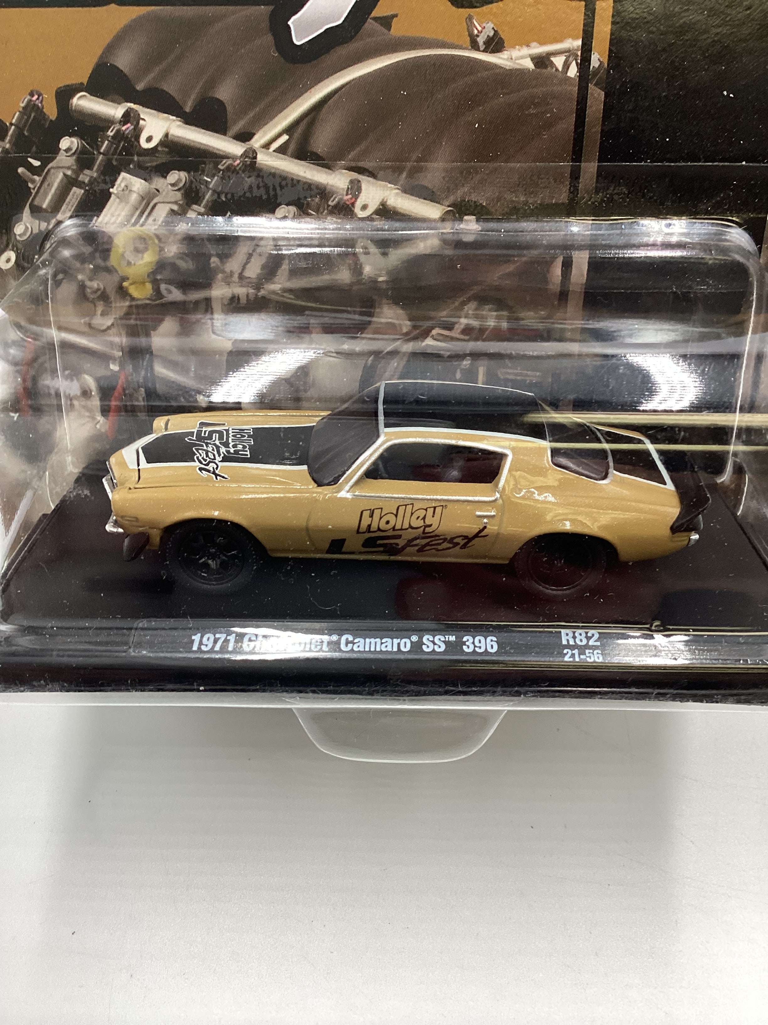 M2 Machines Auto Driver Holley LS Fest 1971 Chevrolet Camaro SS 396 Brown R82 192i - Image 3