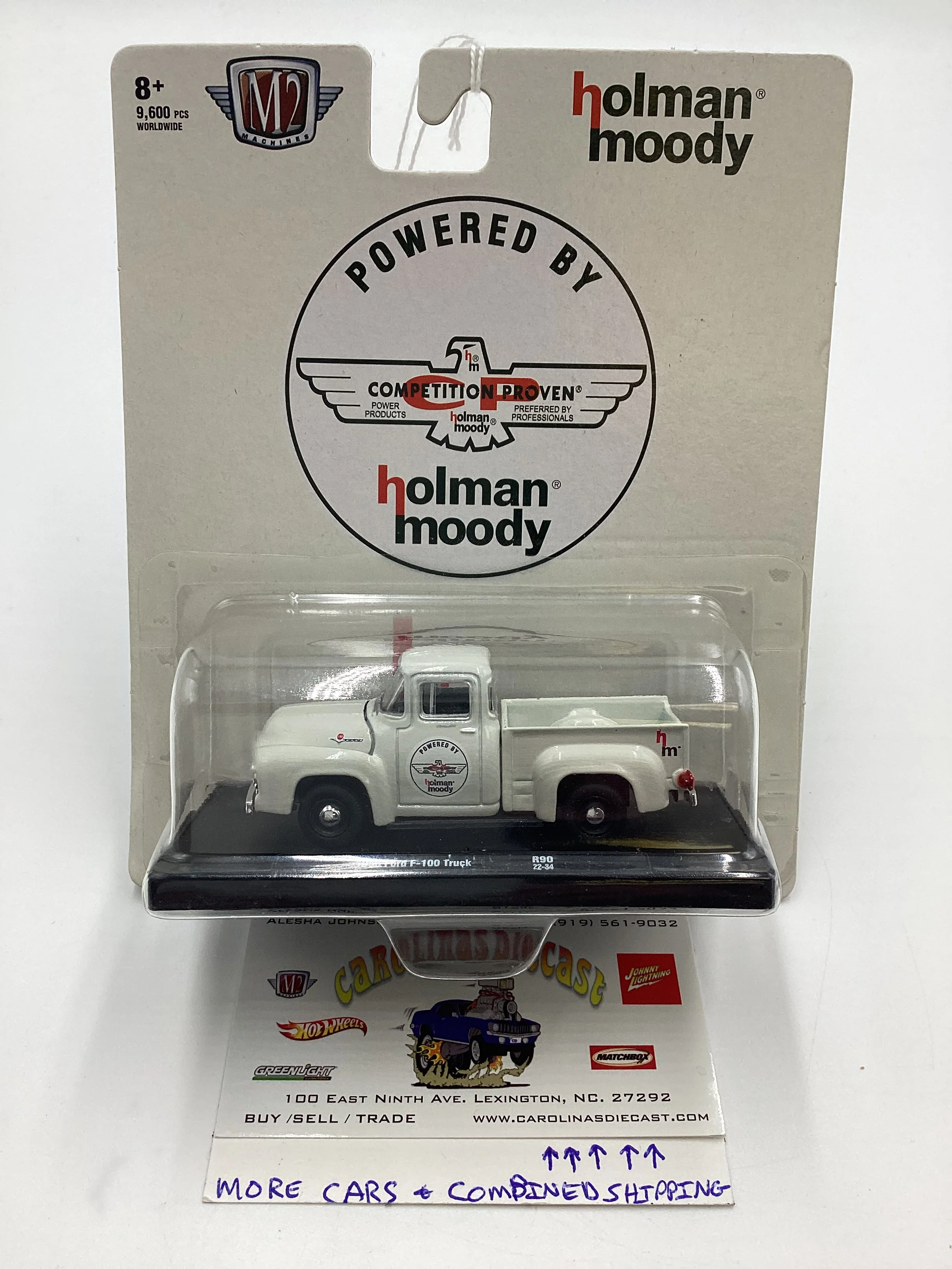 M2 Machines Auto-driver Holman Moody 1956 Ford F 100 Truck White R90 188L