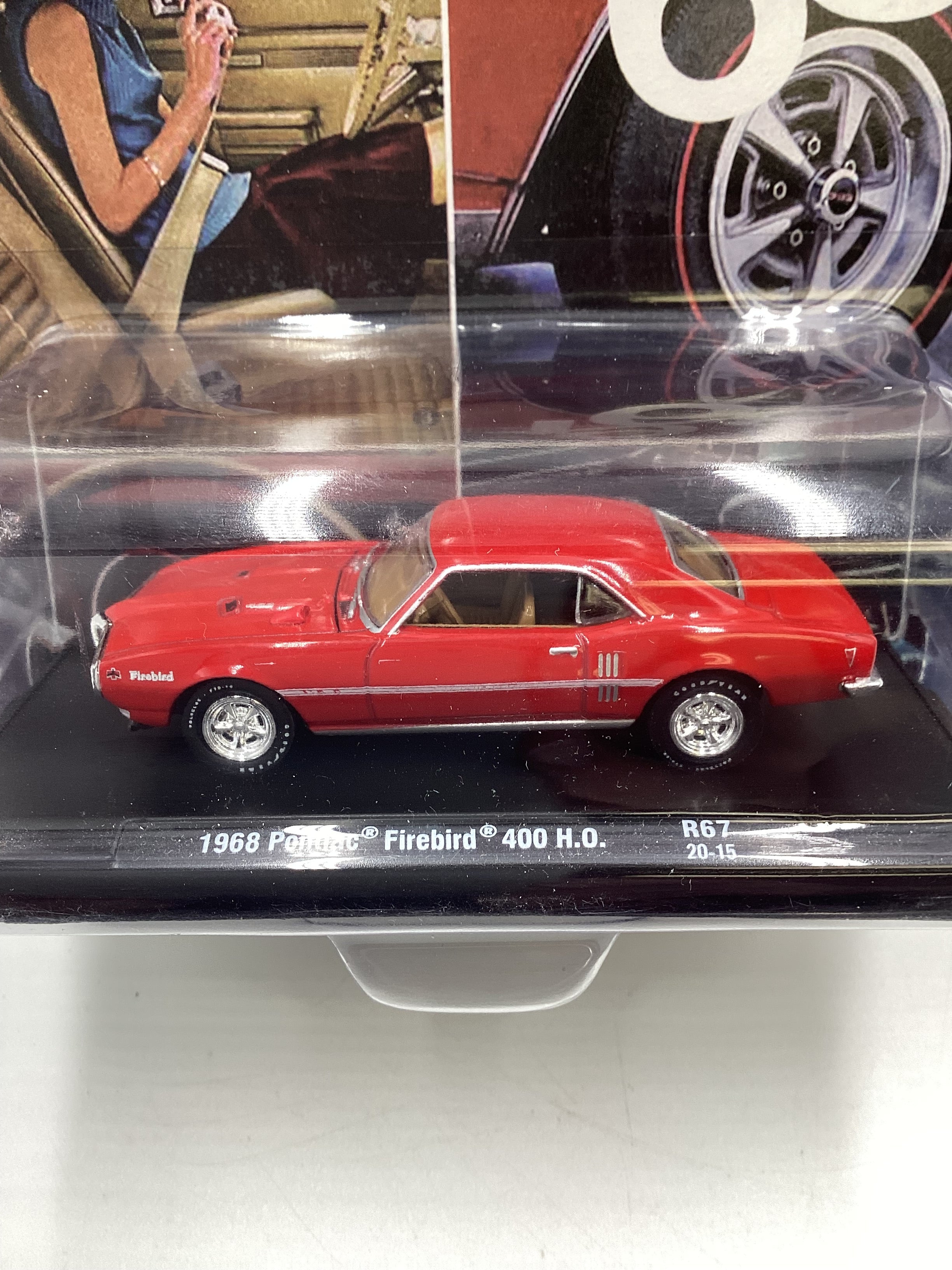 M2 Machines Auto Driver Pontiac 1968 Pontiac Firebird 400 H.O. Red R67 190F - Image 3