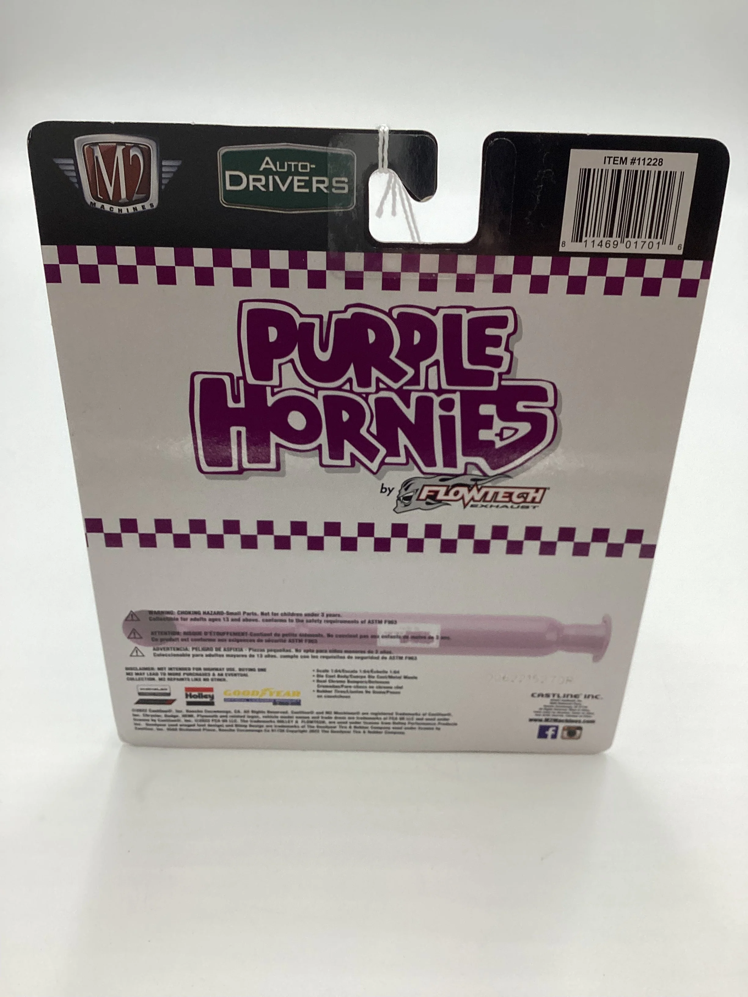 M2 Machines Auto Driver Purple Hornies 1969 Plymouth Road Runner 440 6-Pack White R83 191B - Image 7