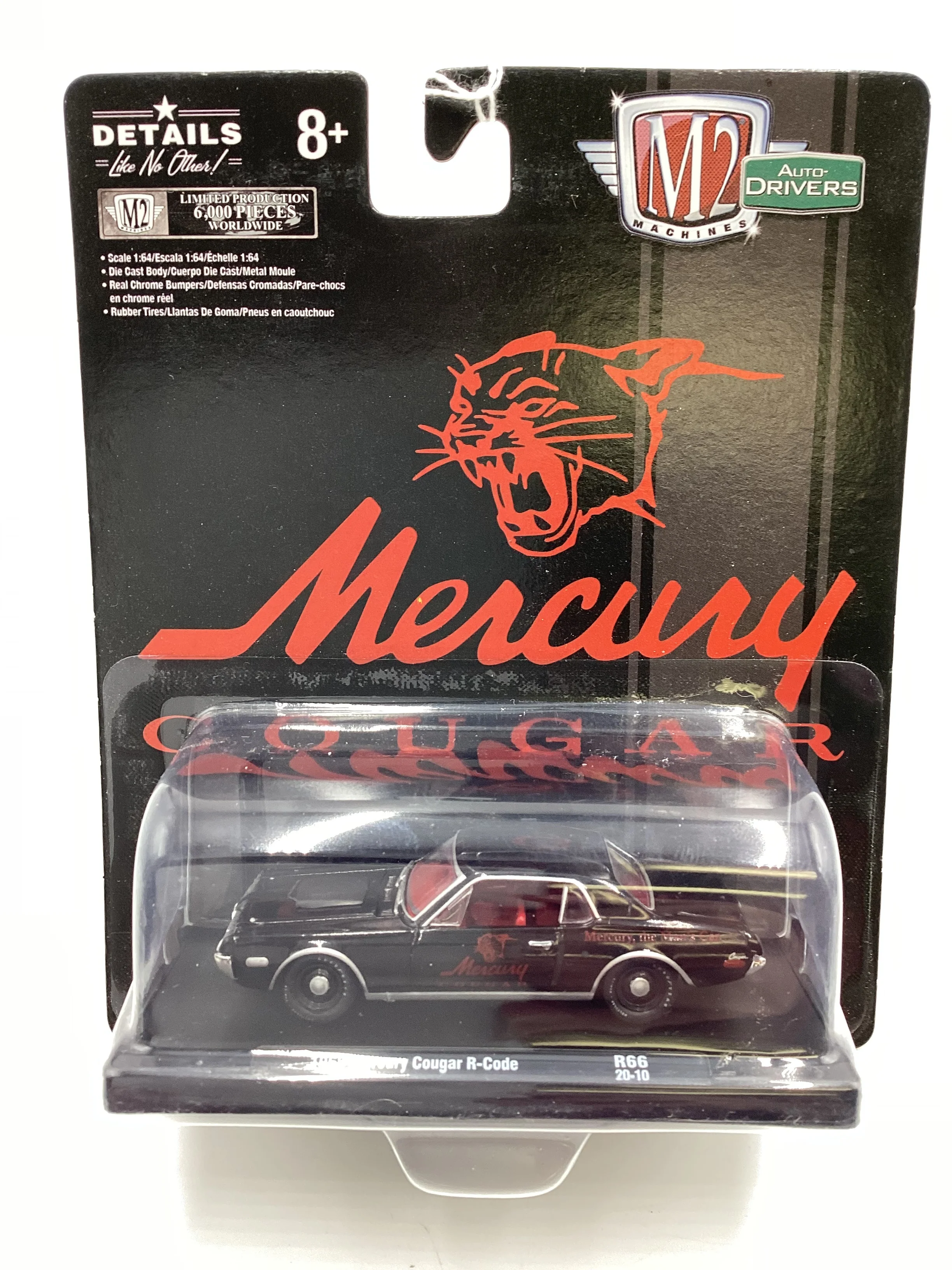 M2 Machines Auto Drivers 1966 Mercury Cougar R-Code Black R66 193B - Image 2